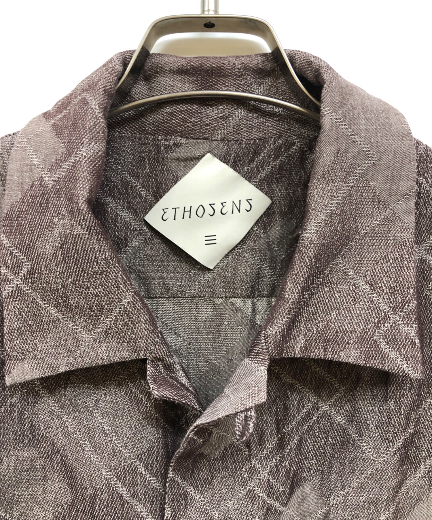 Ethosens シャツ ethosens ブランド ETHOSENS エトセンス 総柄 貝ボタン ボタンシャツ メンズ トップス