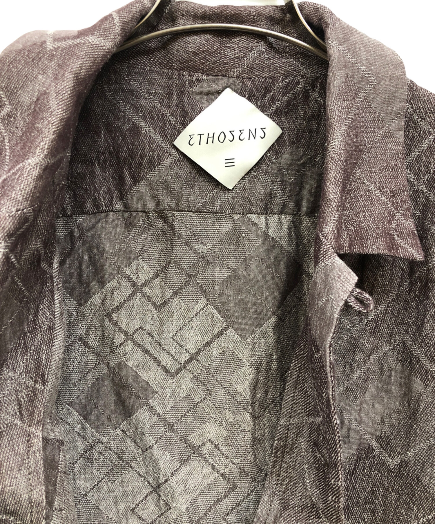中古・古着通販】ETHOSENS (エトセンス) リネンコットン半袖シャツ