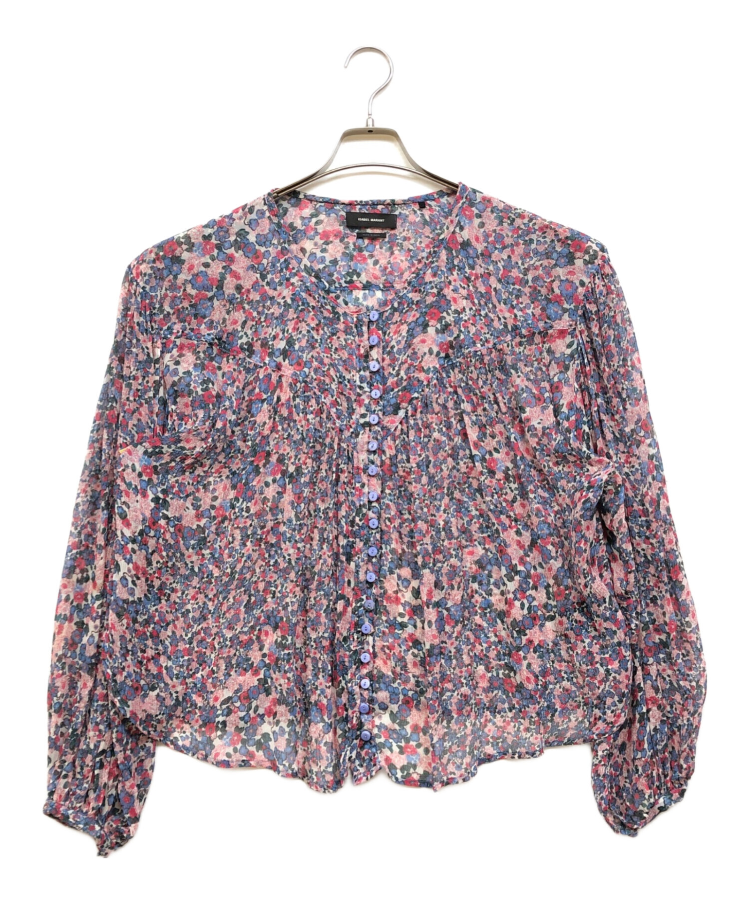 美品 ISABEL MARANT イザベルマラン 花柄 バンドカラー ブラウス 中古・古着通販】ISABEL MARANT (イザベルマラン) シルクフラワー