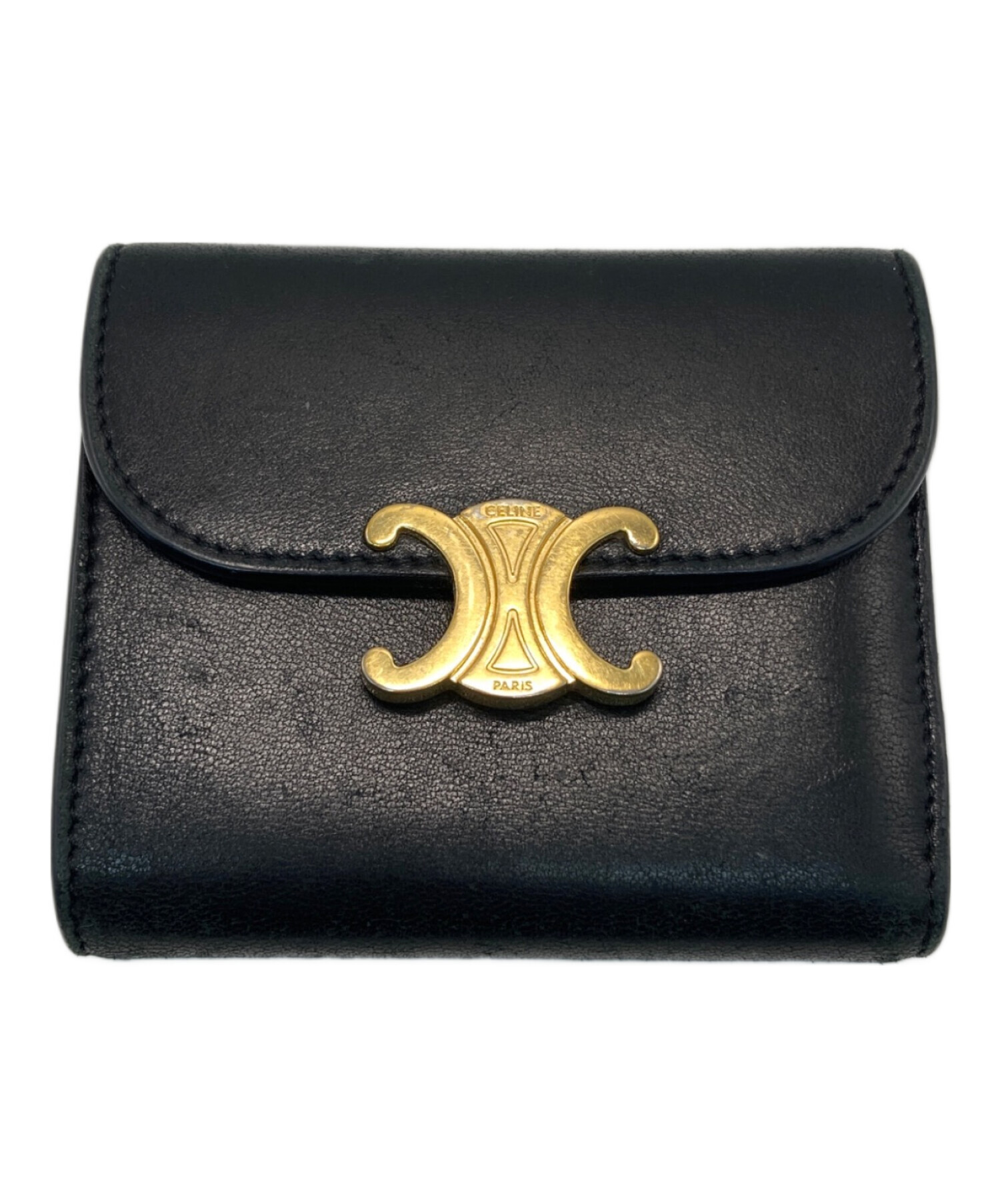 中古・古着通販】CELINE (セリーヌ) Small Flap Wallet ブラック 