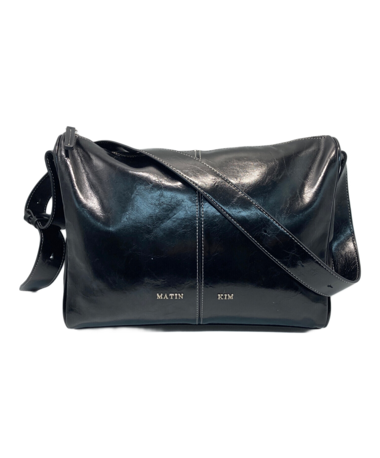 お値段ご相談下さいマーティンキム　レザーショルダーバッグ 中古・古着通販】MATIN KIM (マーティン・キム) ショルダーバッグ