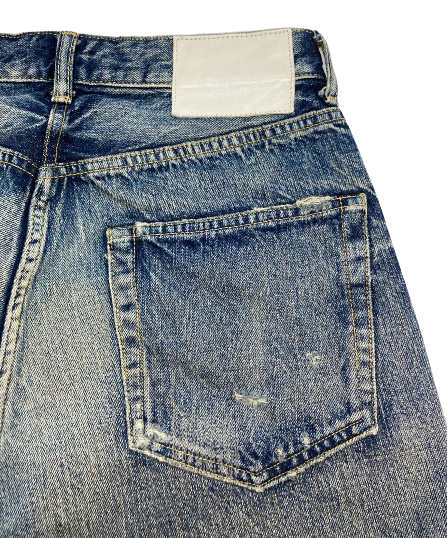 【超美品】Ron Herman ロンハーマンデニム リジッド セルビッジ W34 中古・古着通販】Ron Herman (ロンハーマン) ダメージ加工セルビッチ