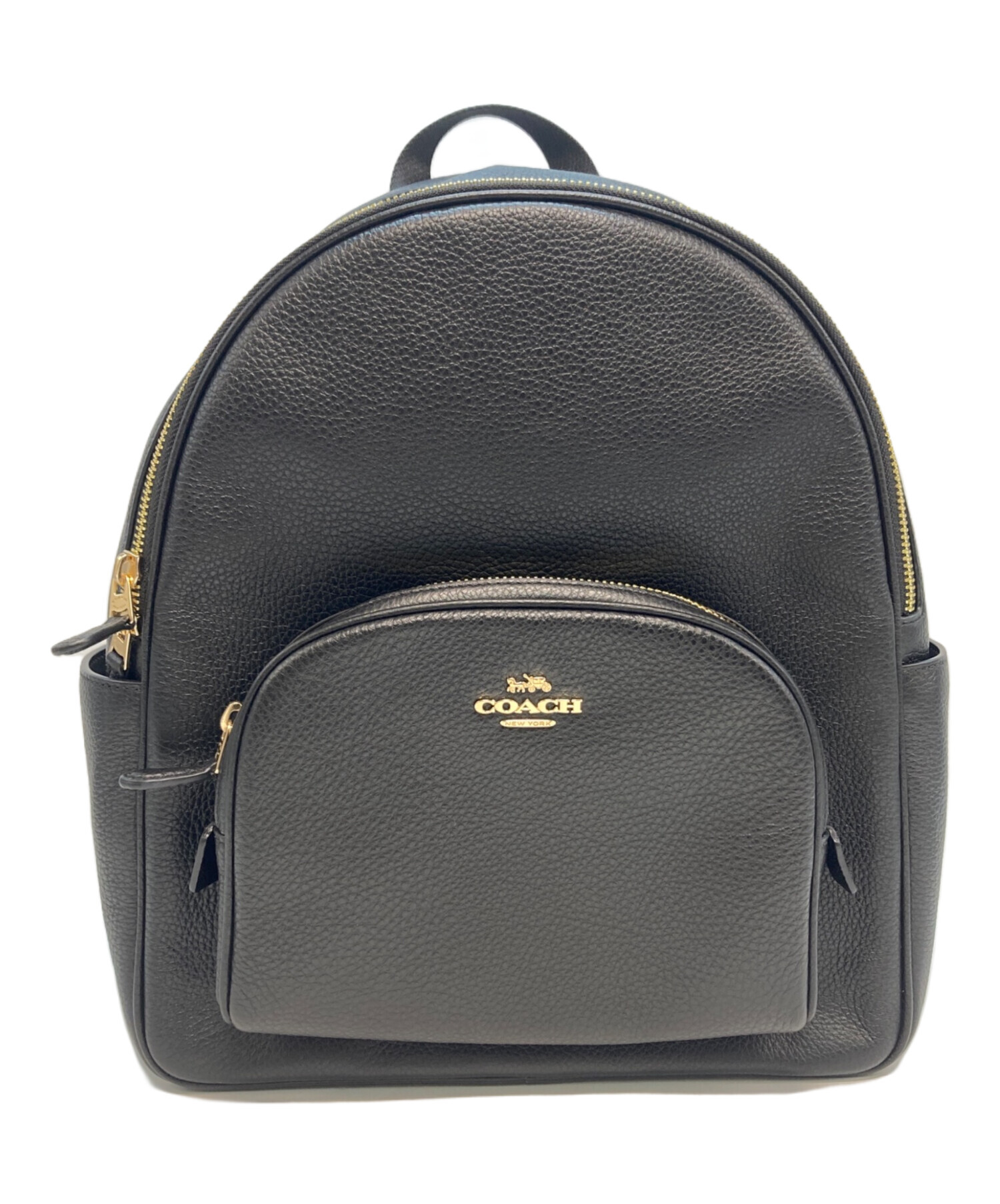 COACH コーチ リュック バックパック ブラック×ゴールド ナイロン 
