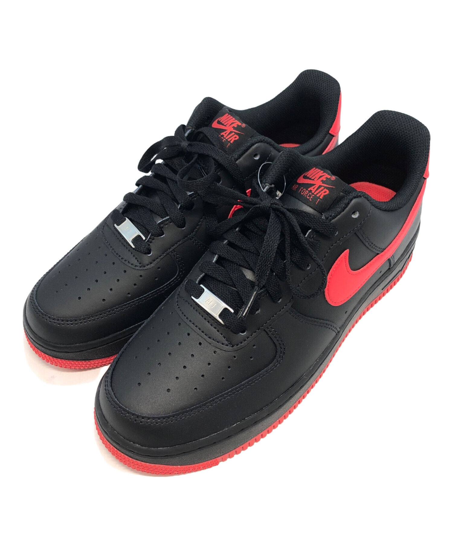 NIKE ナイキ スニーカー 27cm 赤x黒 【古着】【中古】 中古・古着通販】NIKE (ナイキ) AIR FORCE 1 '07 BLACK/UNIVERSITY RED