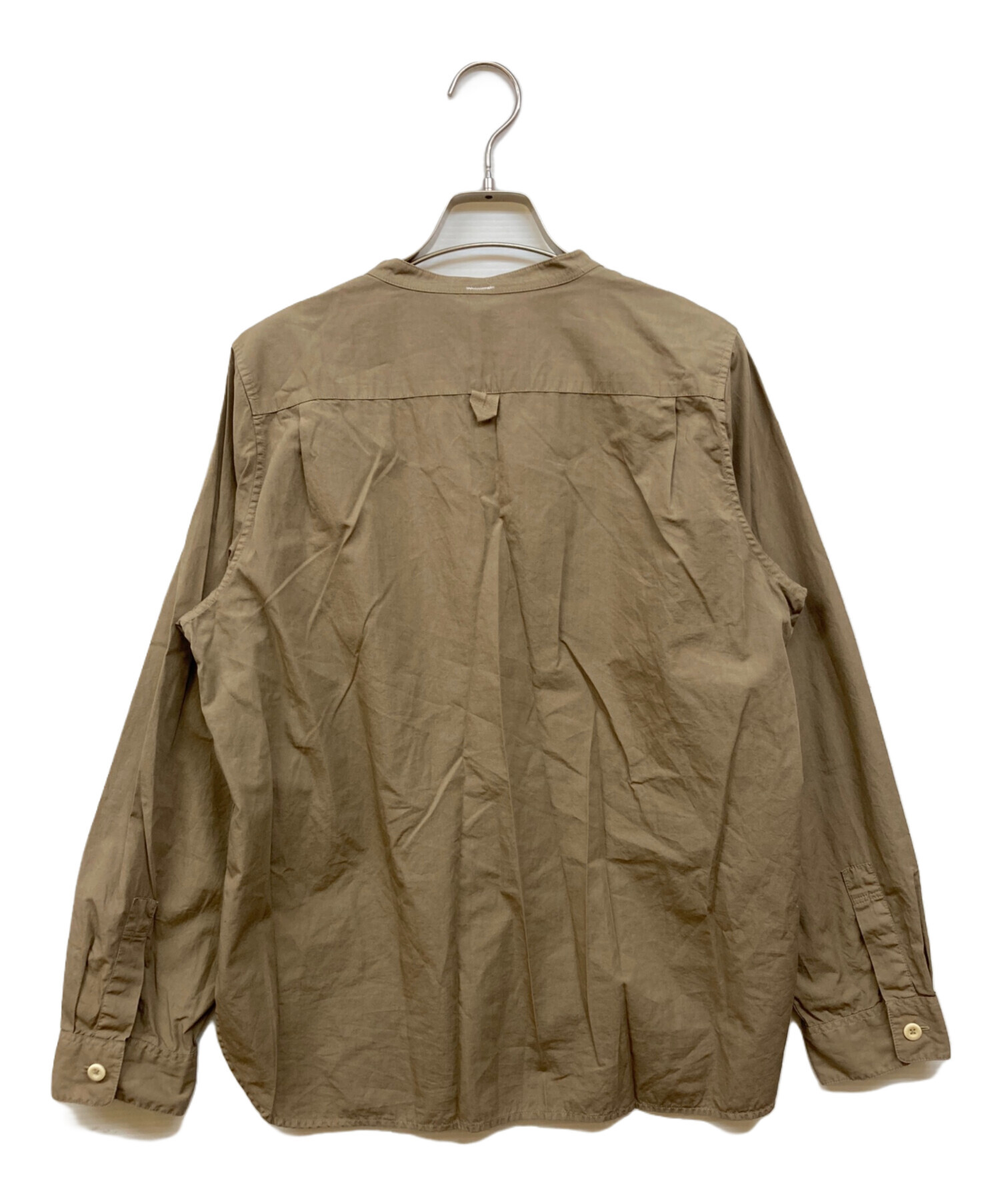 MHL. エムエイチエル ブラウス M ベージュ 【古着】【中古】【送料無料】 中古・古着通販】MHL (エムエイチエル) バンドカラーシャツ ベージュ