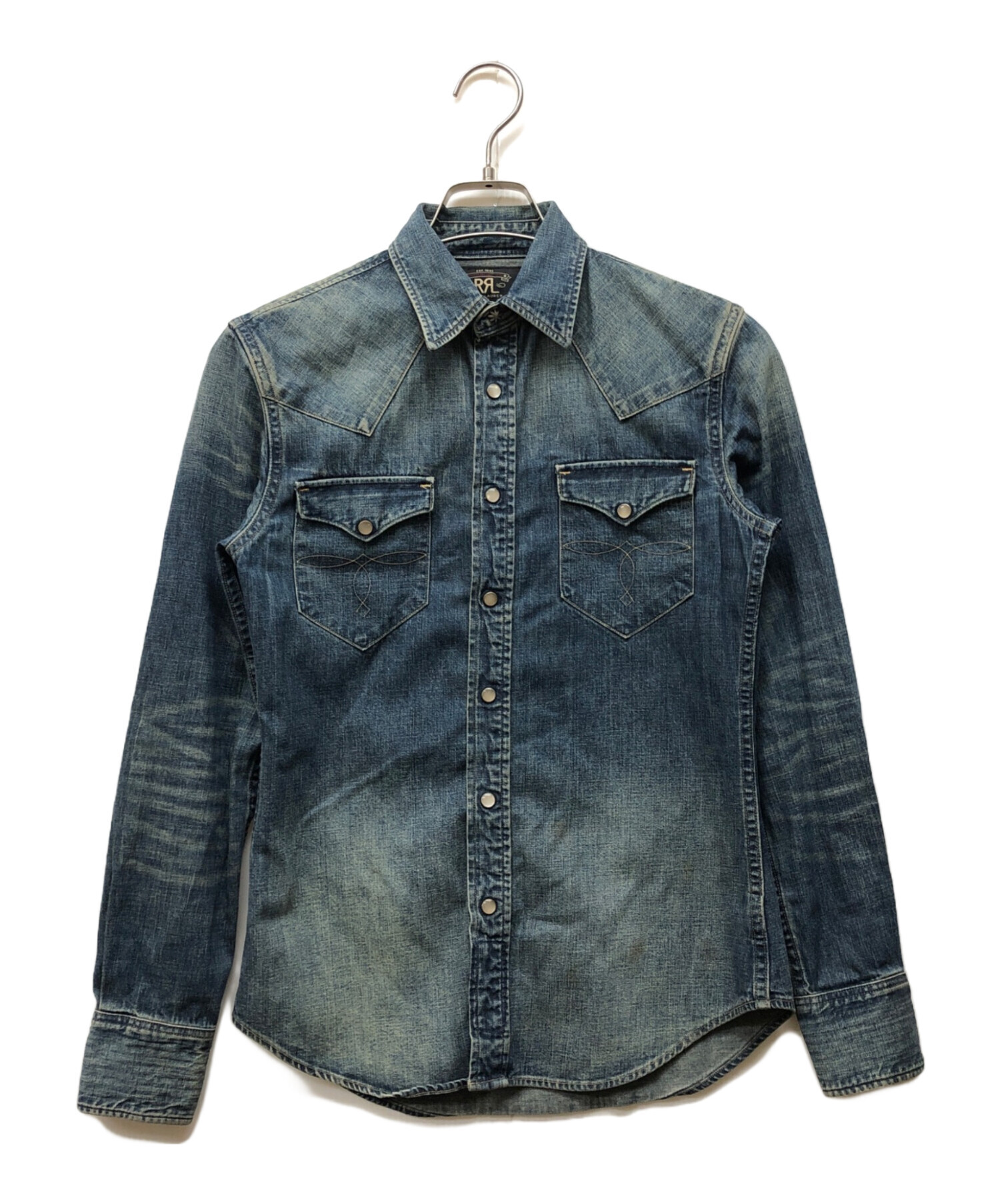 中古・古着通販】RRL (ダブルアールエル) デニムウエスタンシャツ
