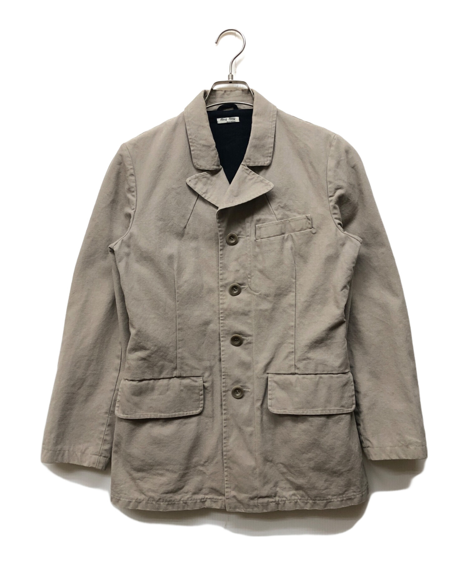 中古・古着通販】MIU MIU (ミュウミュウ) コットンジャケット ベージュ 