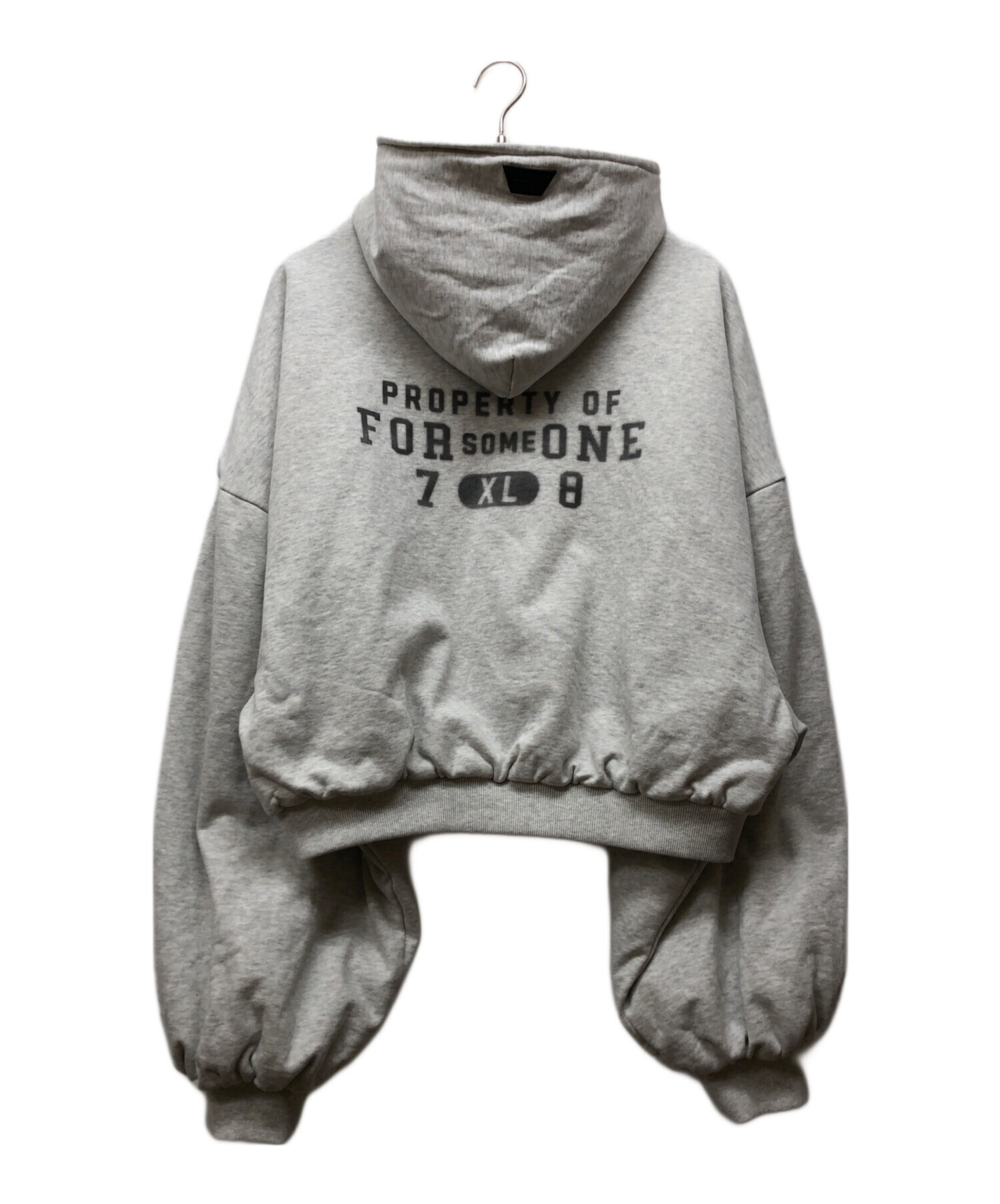 トップス FORSOMEONE SWEAT PUFFER HOODIE grey 48