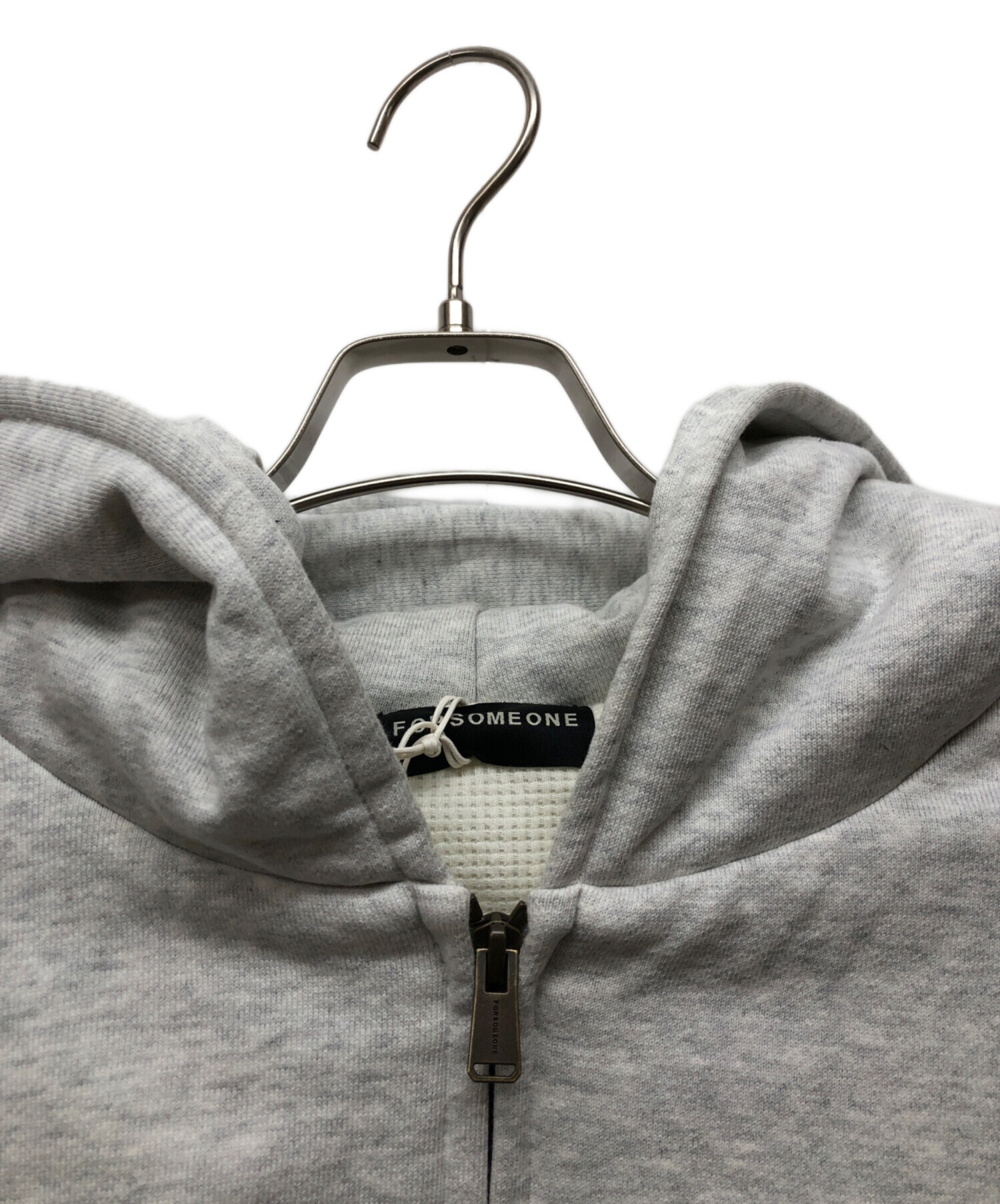 トップス FORSOMEONE SWEAT PUFFER HOODIE grey 48