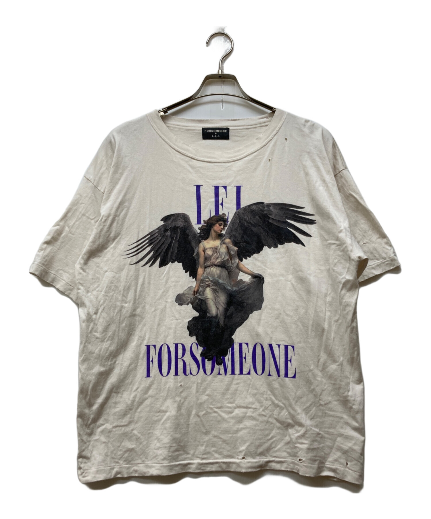 フォーサムワン／FORSOMEONE SLIPON 【売り切りSALE】 中古・古着通販】FORSOMEONE (フォーサムワン) + LEI プリントTシャツ