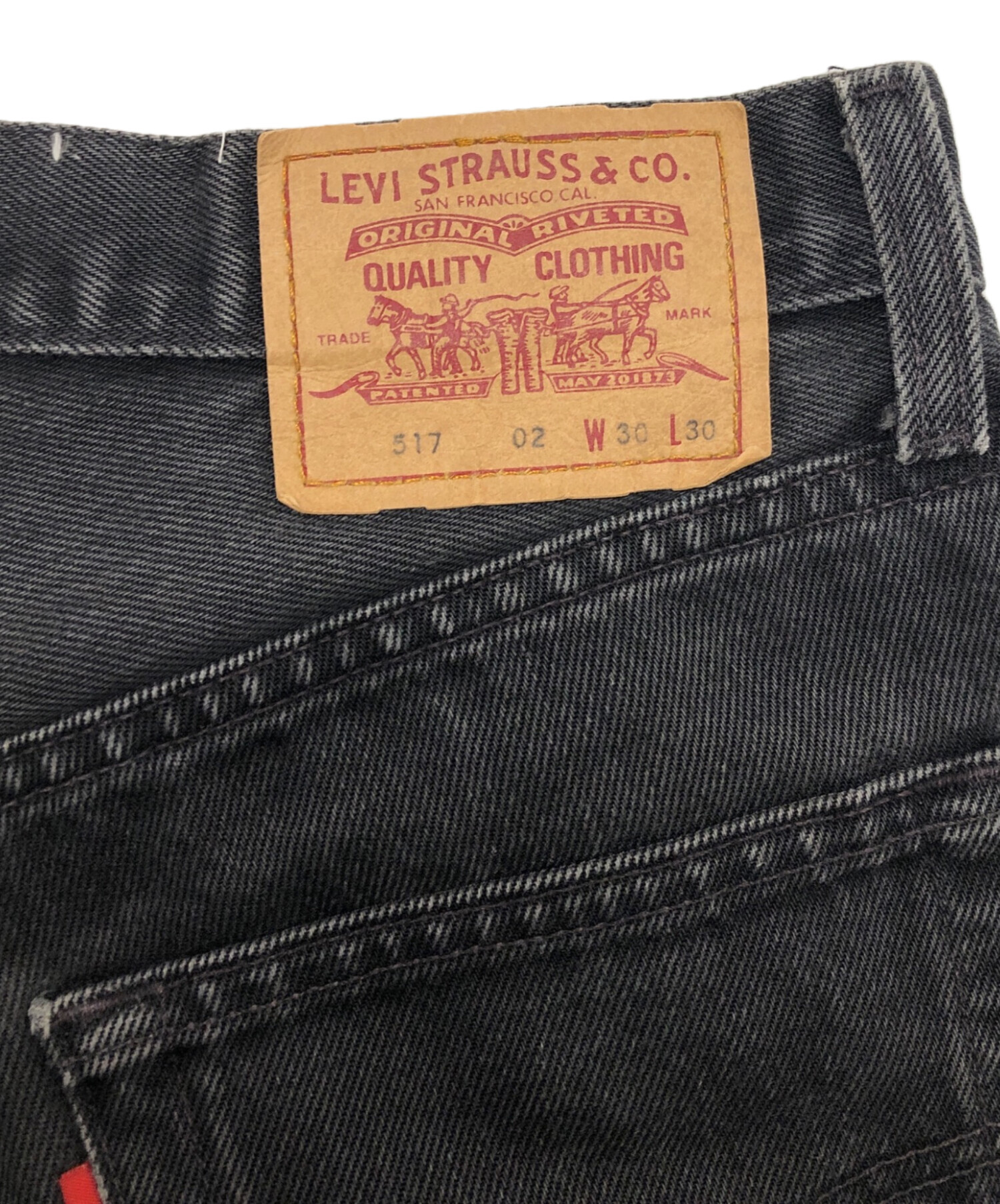 中古・古着通販】LEVI'S (リーバイス) 517ブラックデニム ブラック
