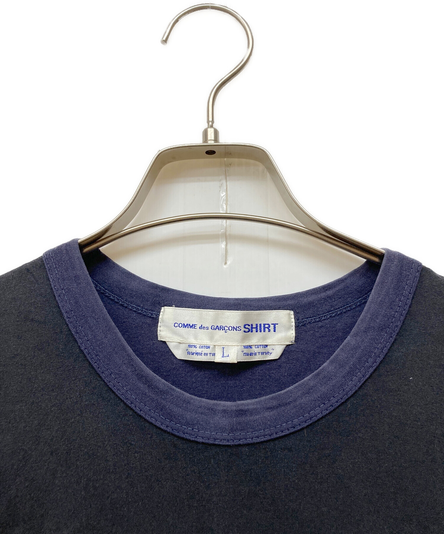 COMME des GARCONS Tシャツ・カットソー M 紺 【古着】【中古】【送料無料】 中古・古着通販】PLAY COMME des GARCONS (プレイ コムデギャルソン) T