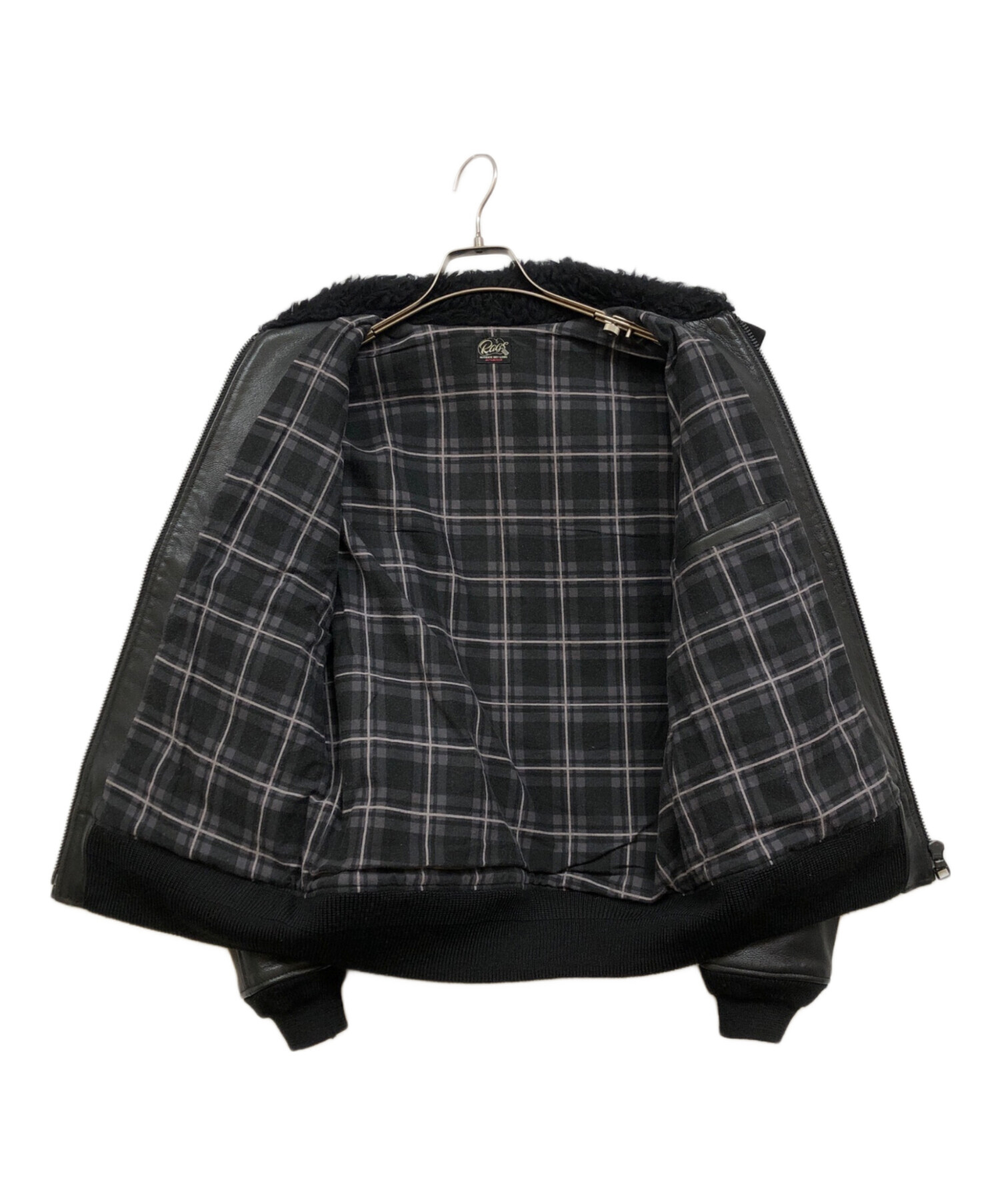 中古・古着通販】Rags McGREGOR (ラグスマックレガー) 襟ボア レザー