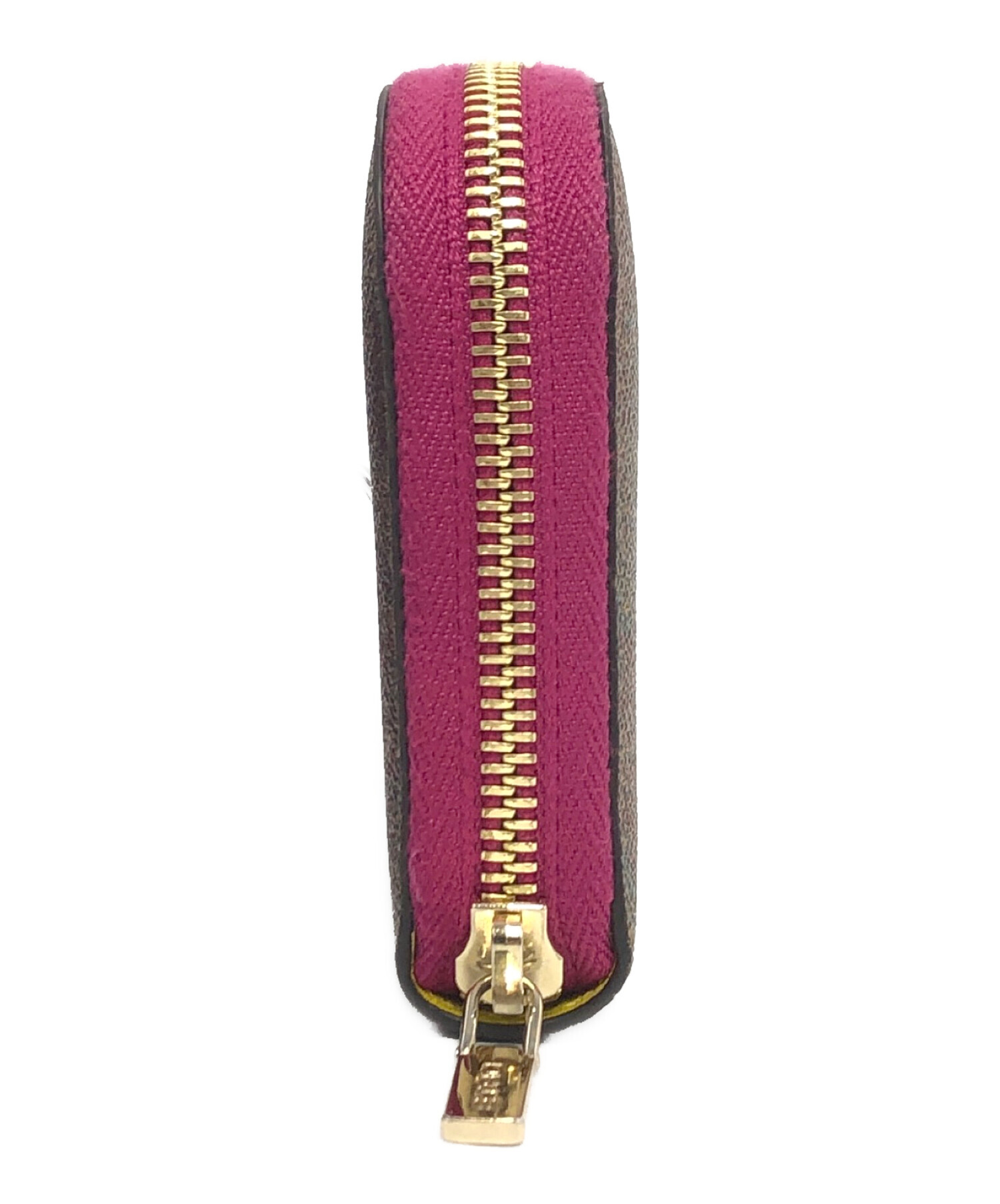 箱付き 良品 ETRO 長財布 ラウンドジップ エトロ ペイズリー ピンク 人気 中古・古着通販】ETRO (エトロ) ペイズリー長財布 ブラウン×ピンク