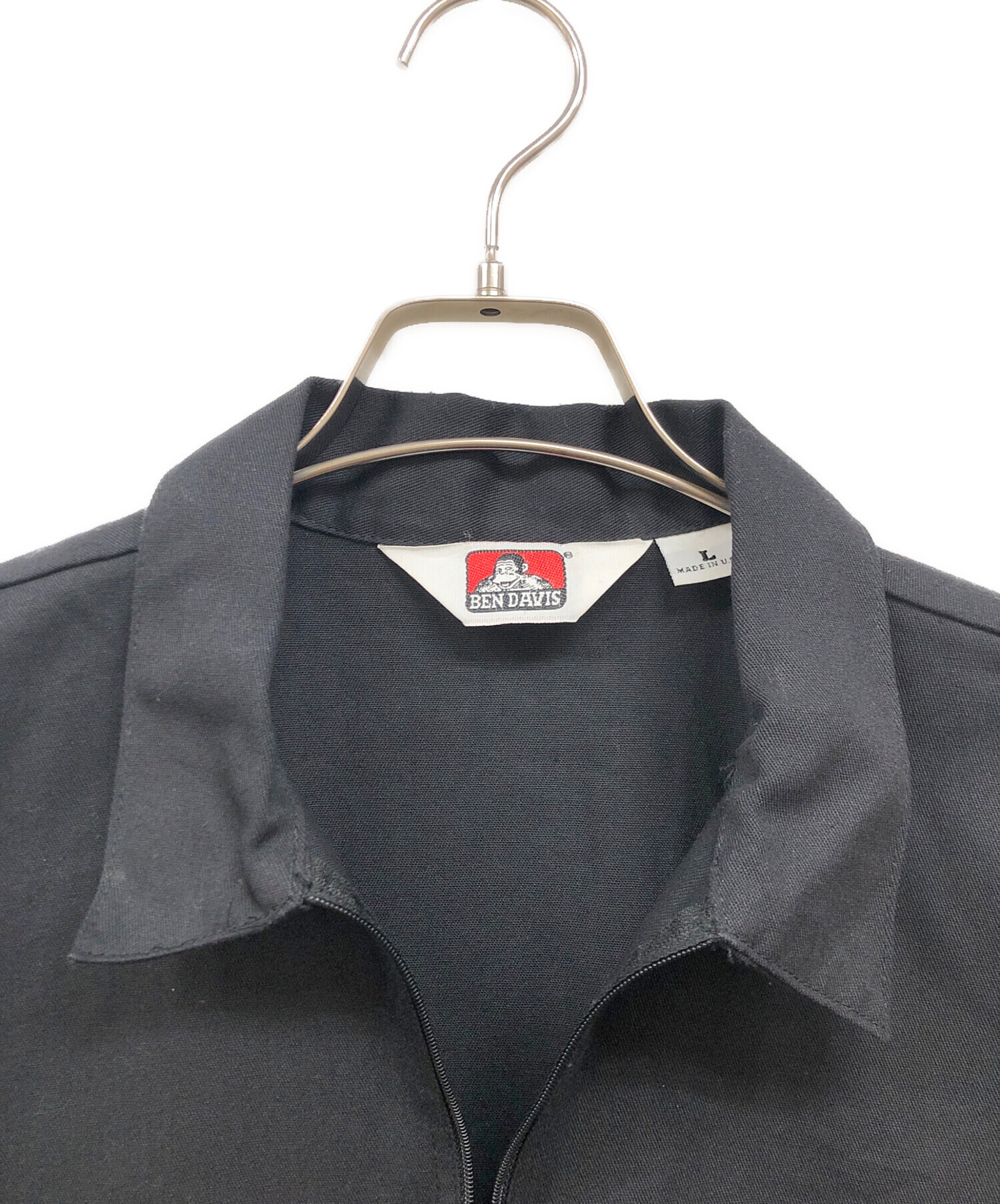 中古・古着通販】BEN DAVIS (ベンデイビス) 半袖ジップシャツ ブラック