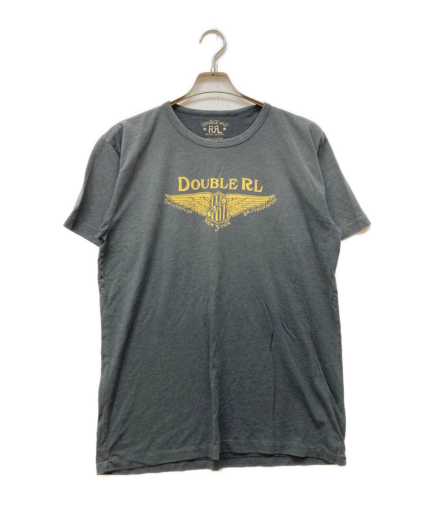 中古・古着通販】RRL (ダブルアールエル) ロゴTシャツ グレー サイズ:L