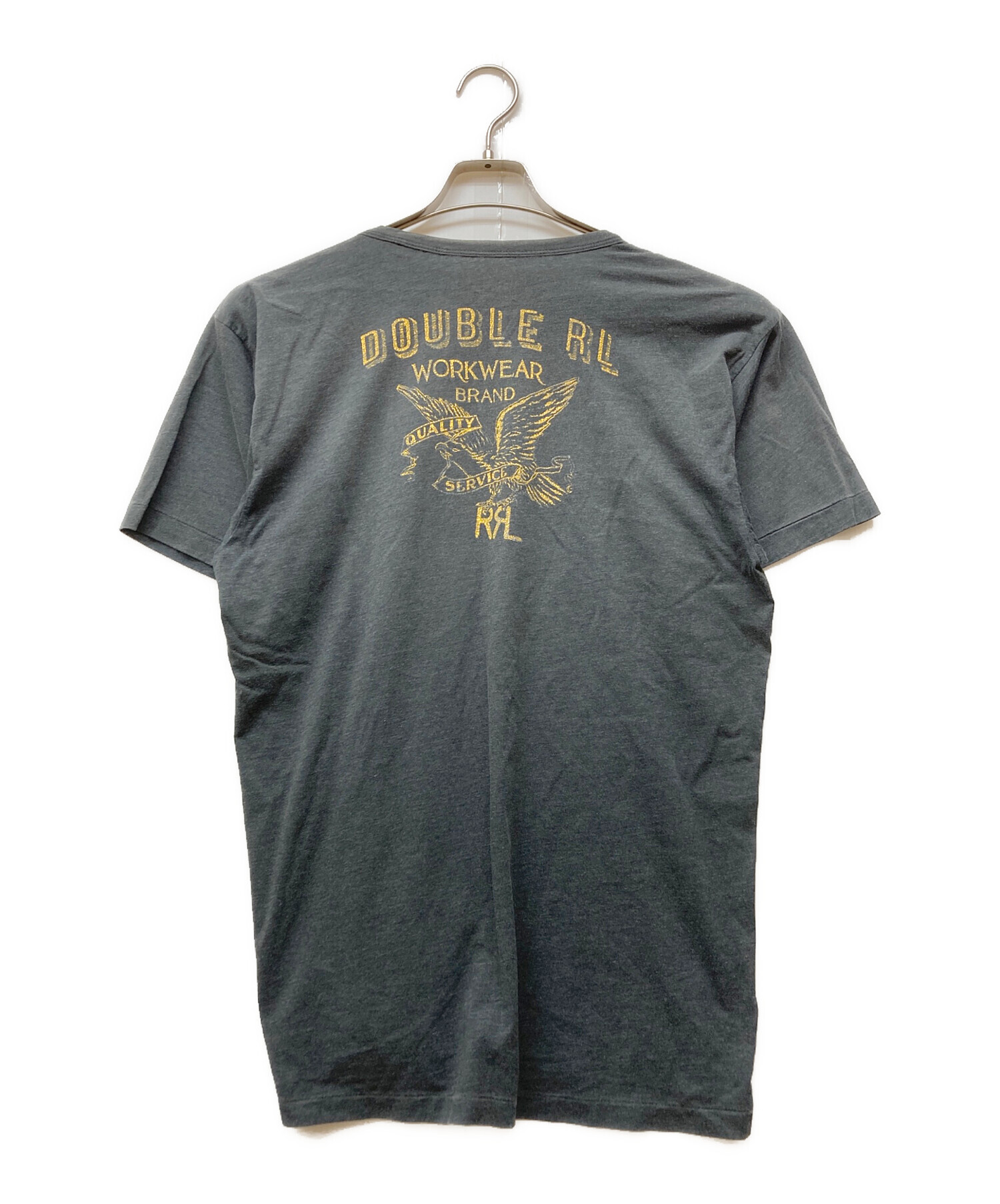 中古・古着通販】RRL (ダブルアールエル) ロゴTシャツ グレー サイズ:L