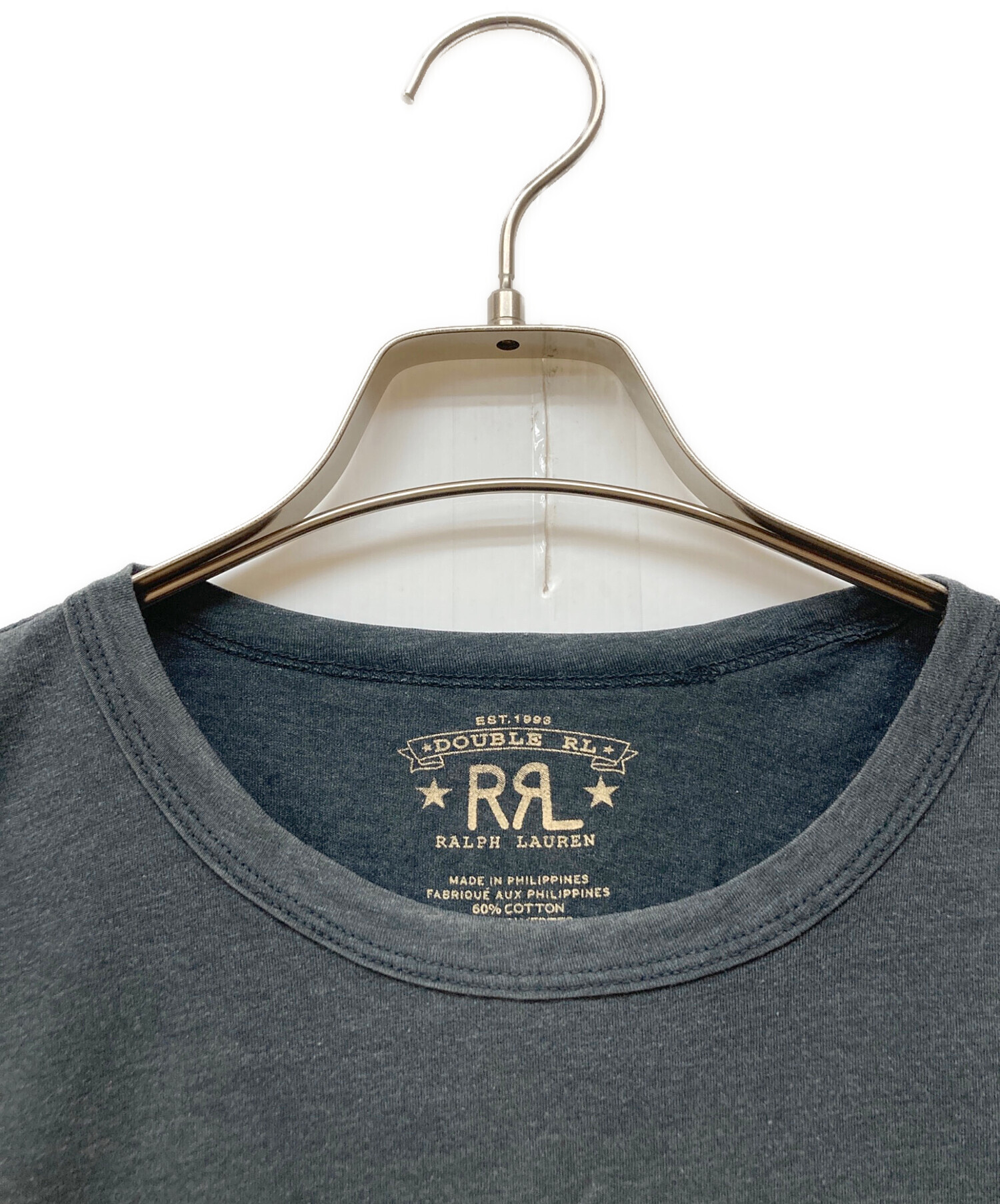 中古・古着通販】RRL (ダブルアールエル) ロゴTシャツ グレー サイズ:L