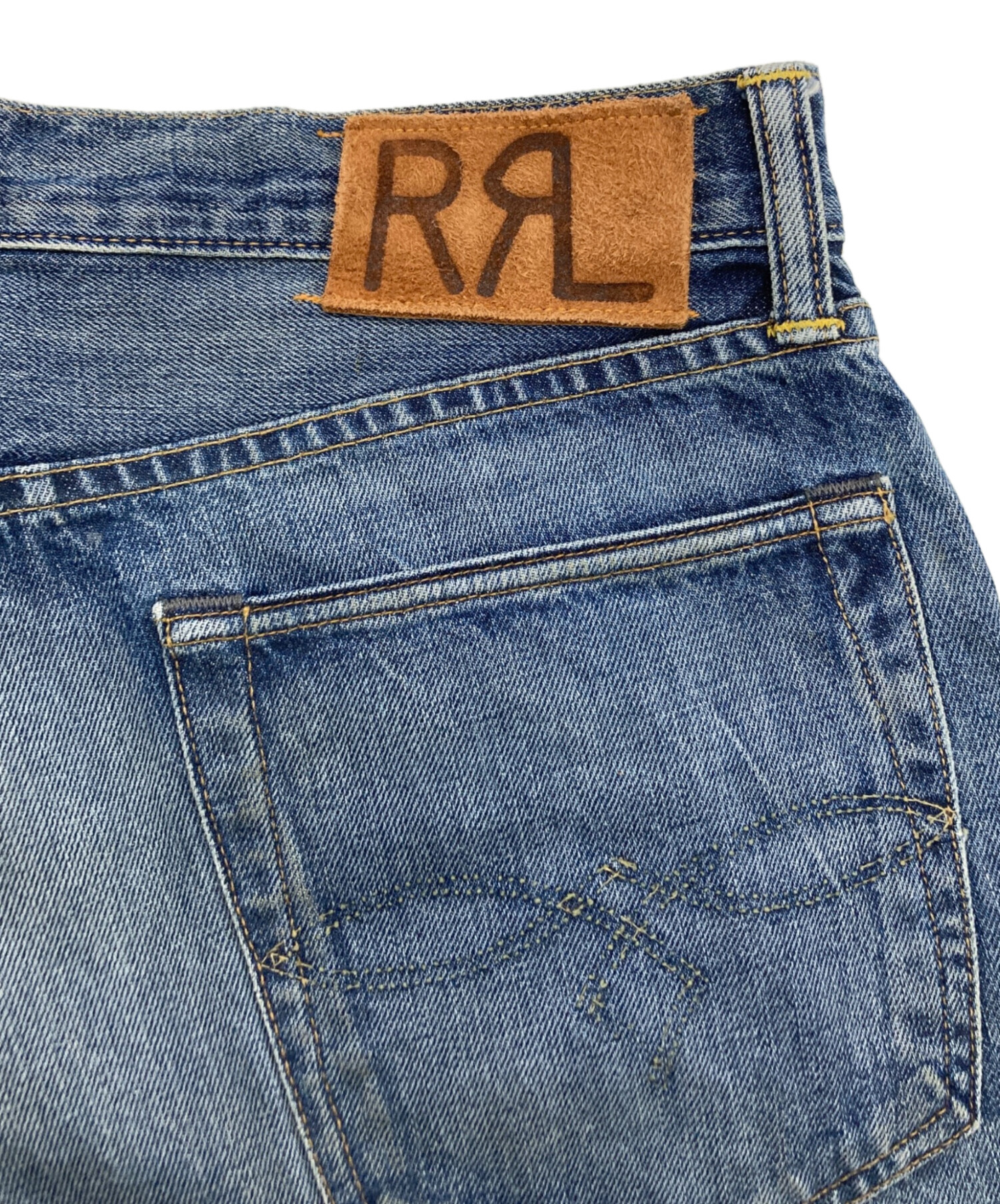 中古・古着通販】RRL (ダブルアールエル) ダメージ加工デニムパンツ