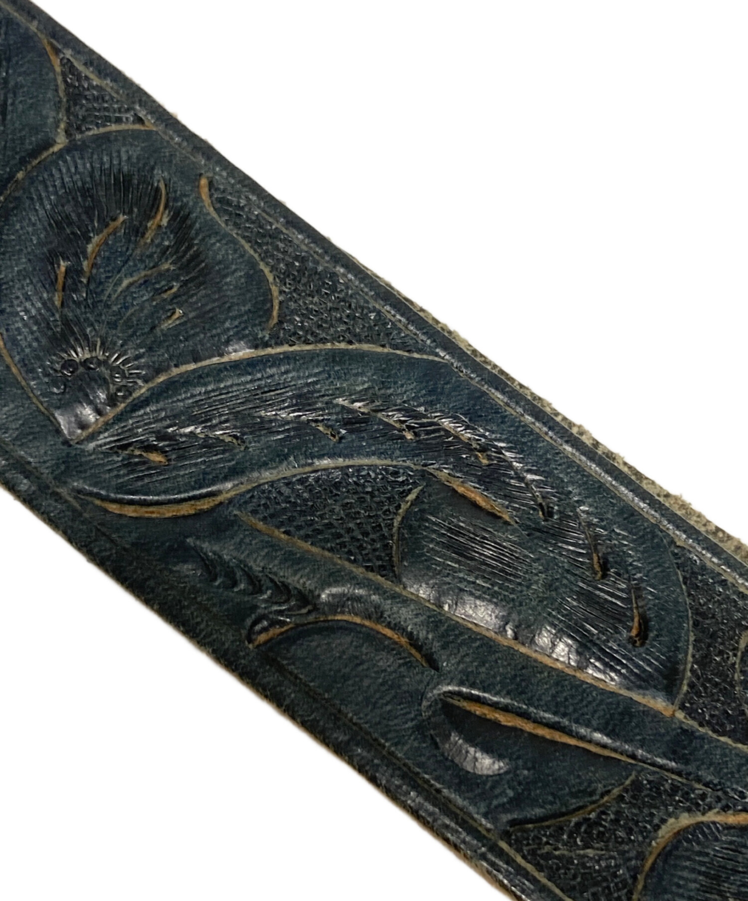 希少 RRL スパイダー バックル ロゴ カービング レザー ベルト 32 中古・古着通販】RRL (ダブルアールエル) スパイダーバックルレザー