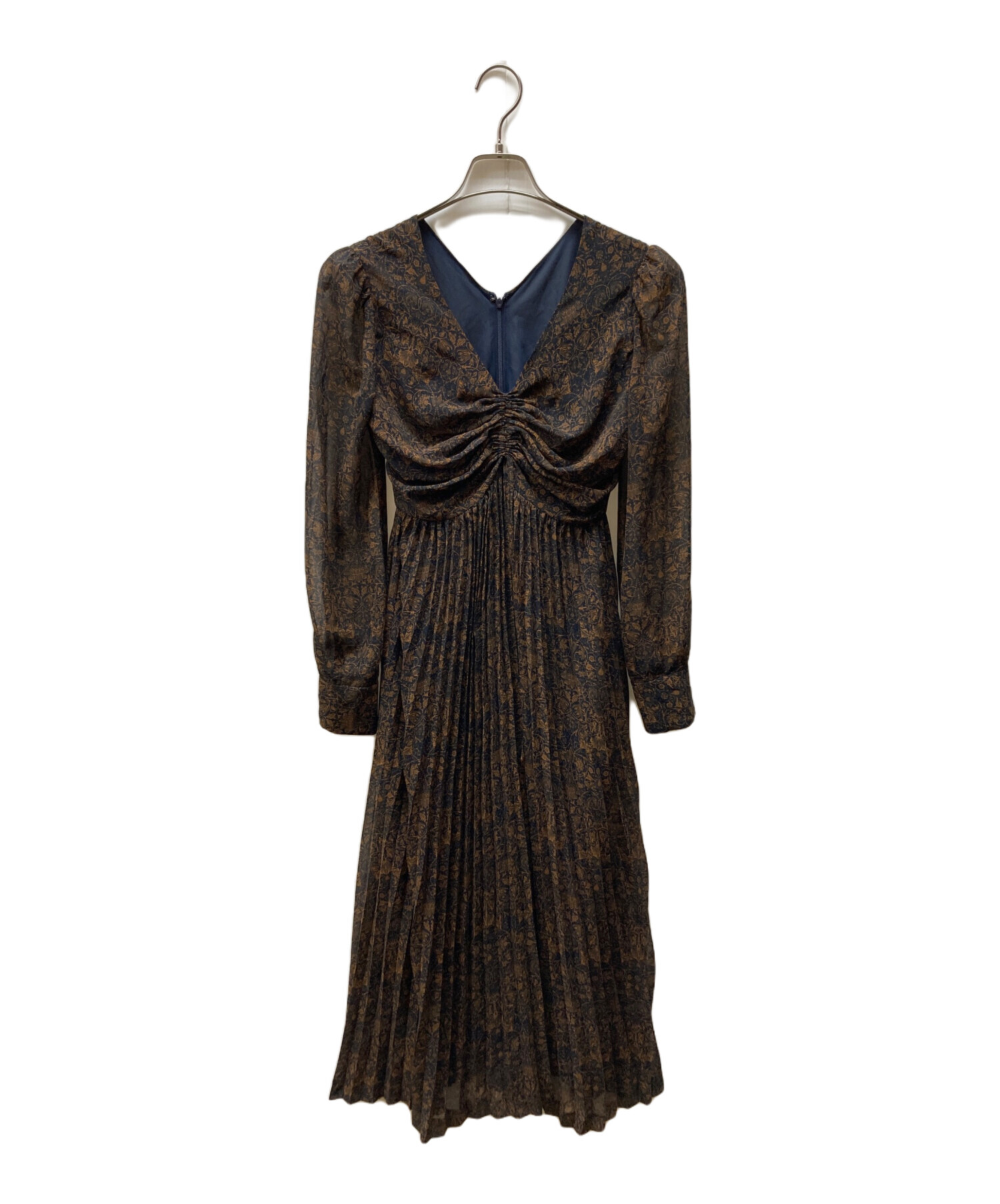 中古・古着通販】AMERI (アメリ) CHIFFON PLEATS DRESS/シフォン