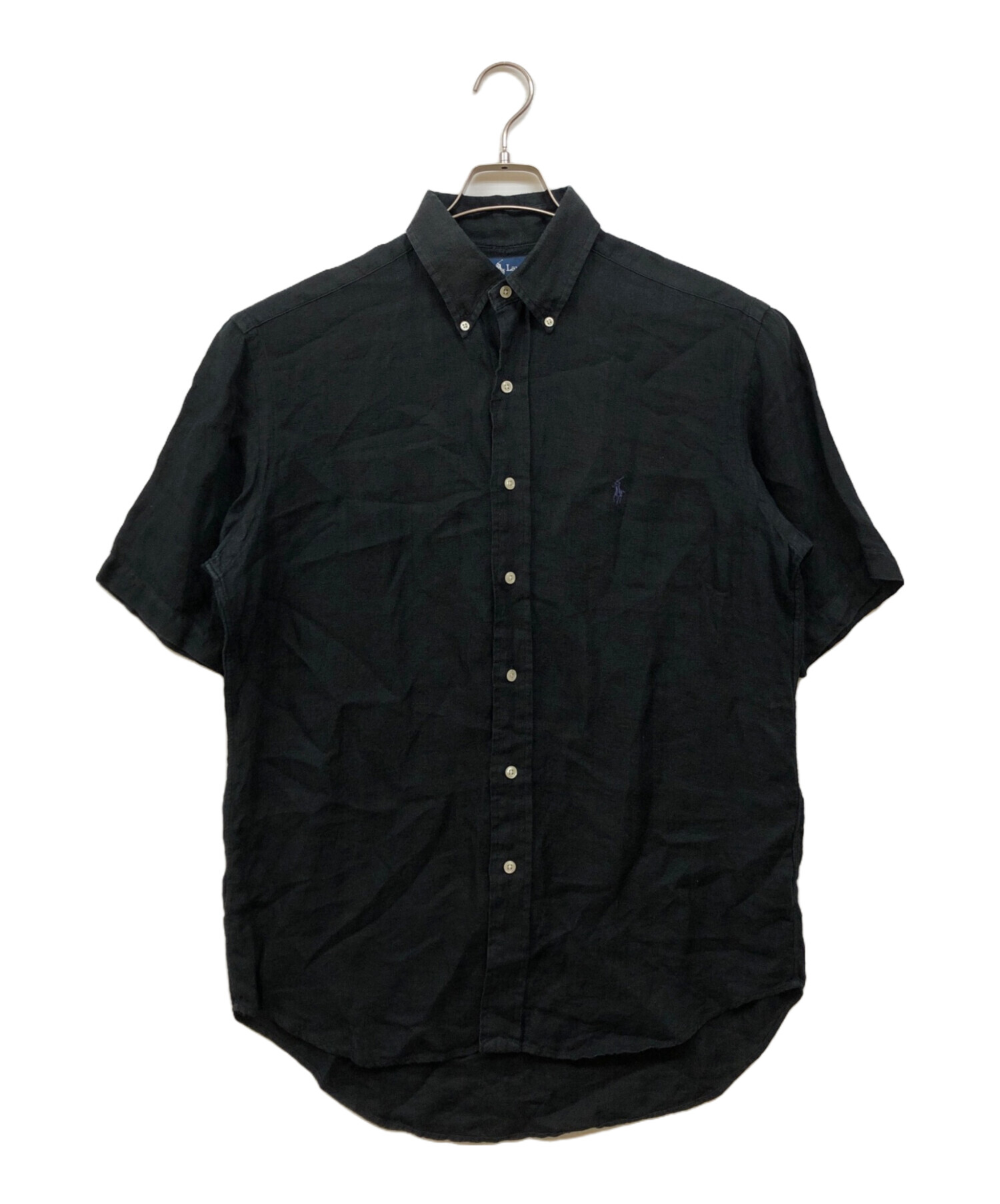 Ralph Lauren BLAKE シルクリネンシャツ ブラック 中古・古着通販】RALPH LAUREN (ラルフローレン) BLAKE リネンシャツ