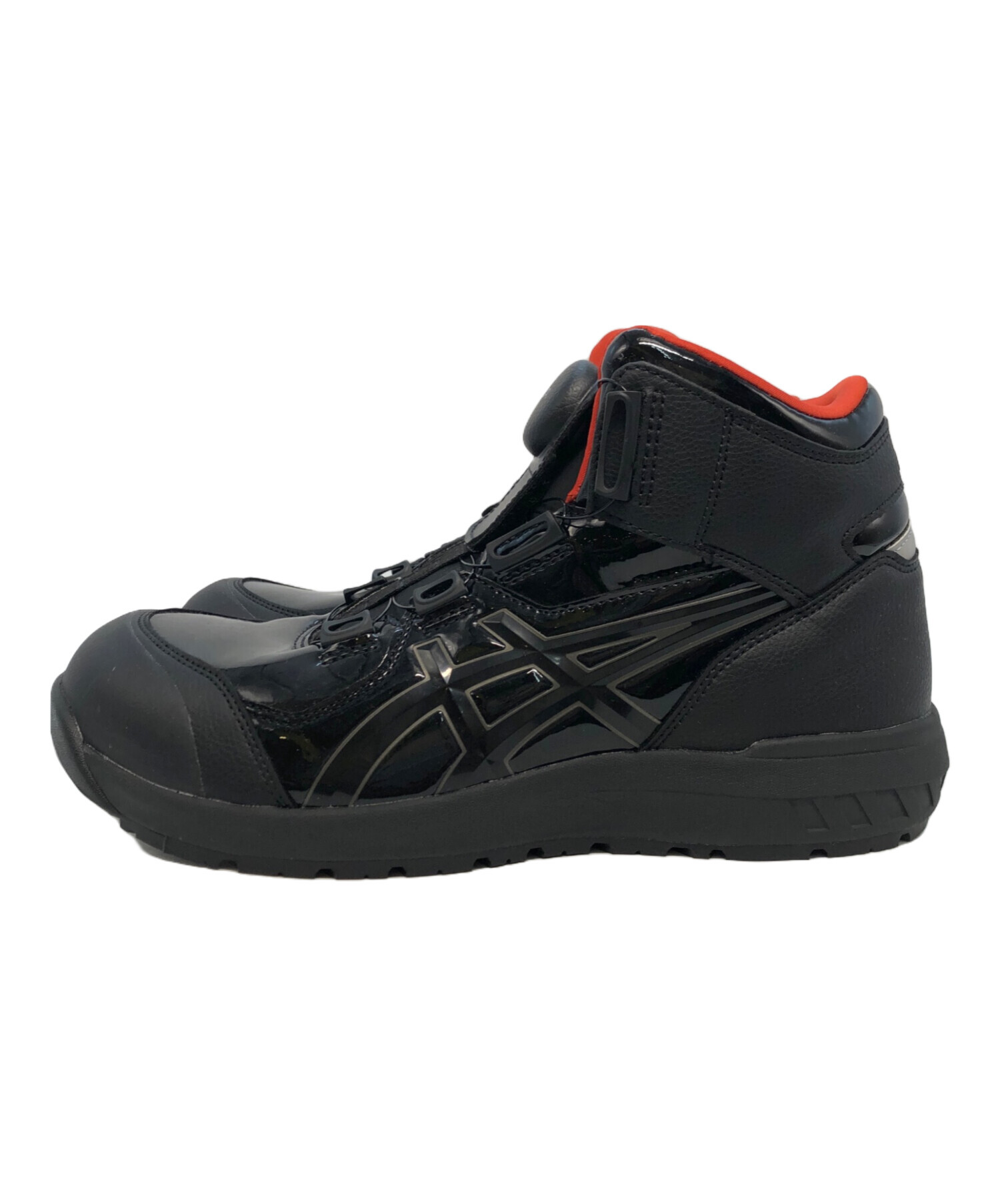 中古・古着通販】asics (アシックス) ウィンジョブ ブラック×レッド 