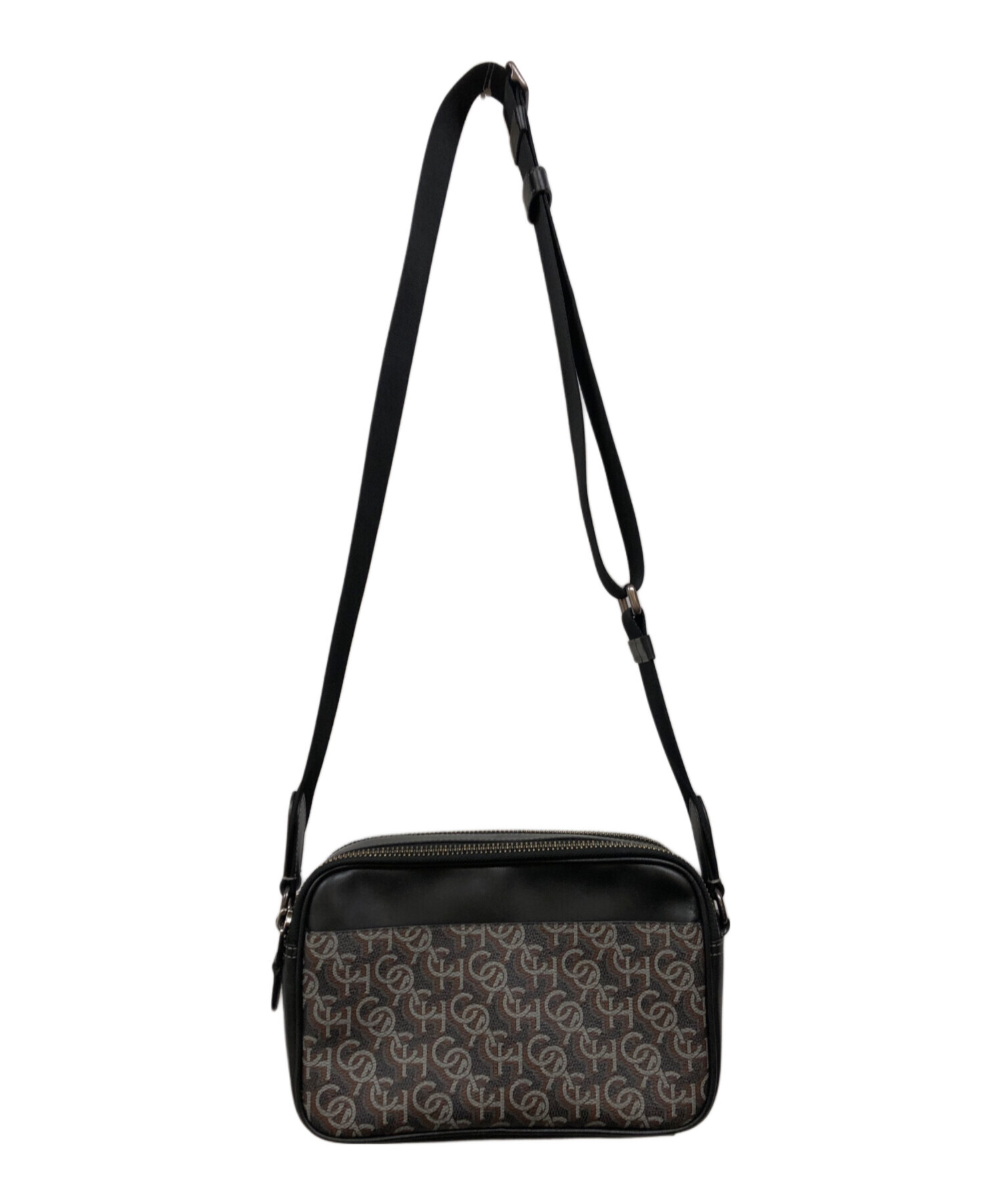 Coach ロゴ柄 ボディバッグ ブラック 中古・古着通販】COACH (コーチ) Graham クロスボディバッグ ブラック