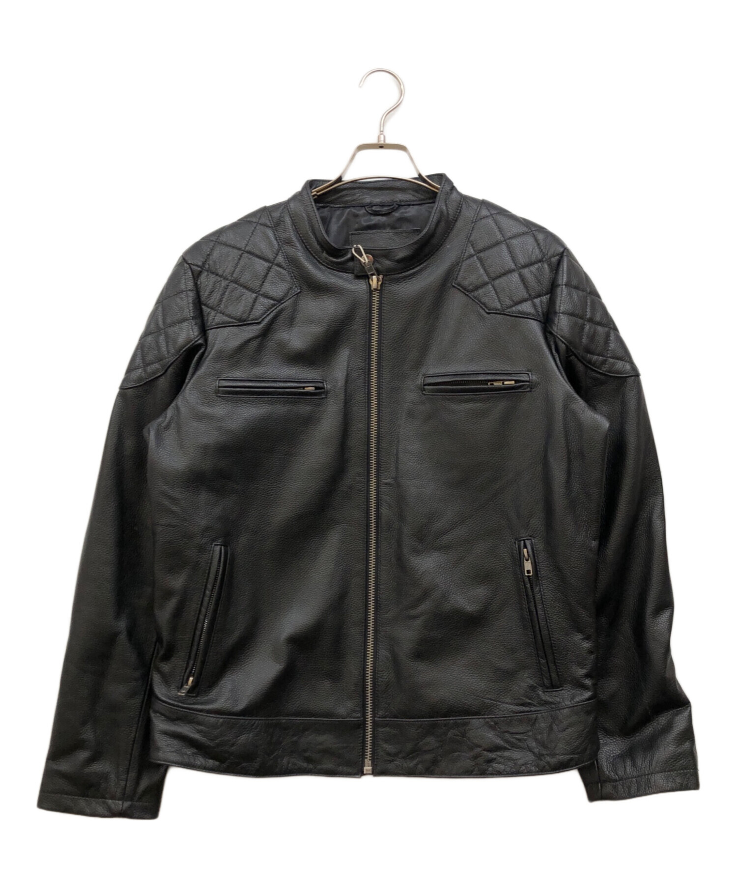 中古・古着通販】uaboni (ユアボニ) シングルライダースジャケット 