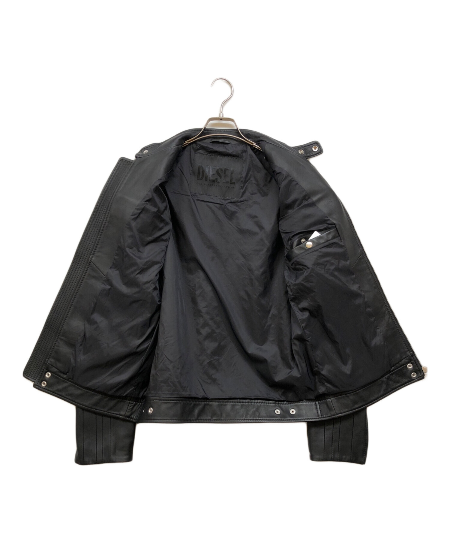 中古・古着通販】DIESEL (ディーゼル) シングルライダースジャケット