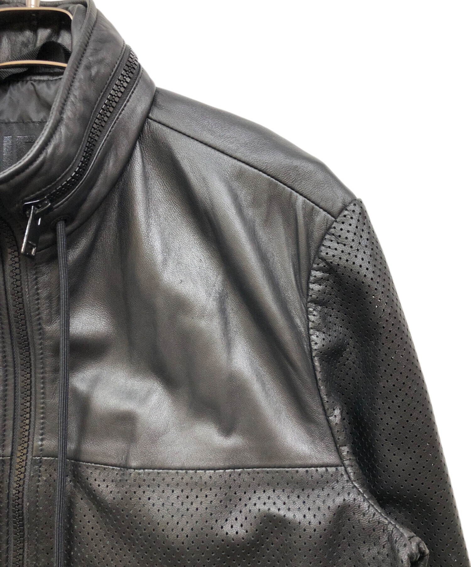 中古・古着通販】DIESEL (ディーゼル) パンチングレザージャケット