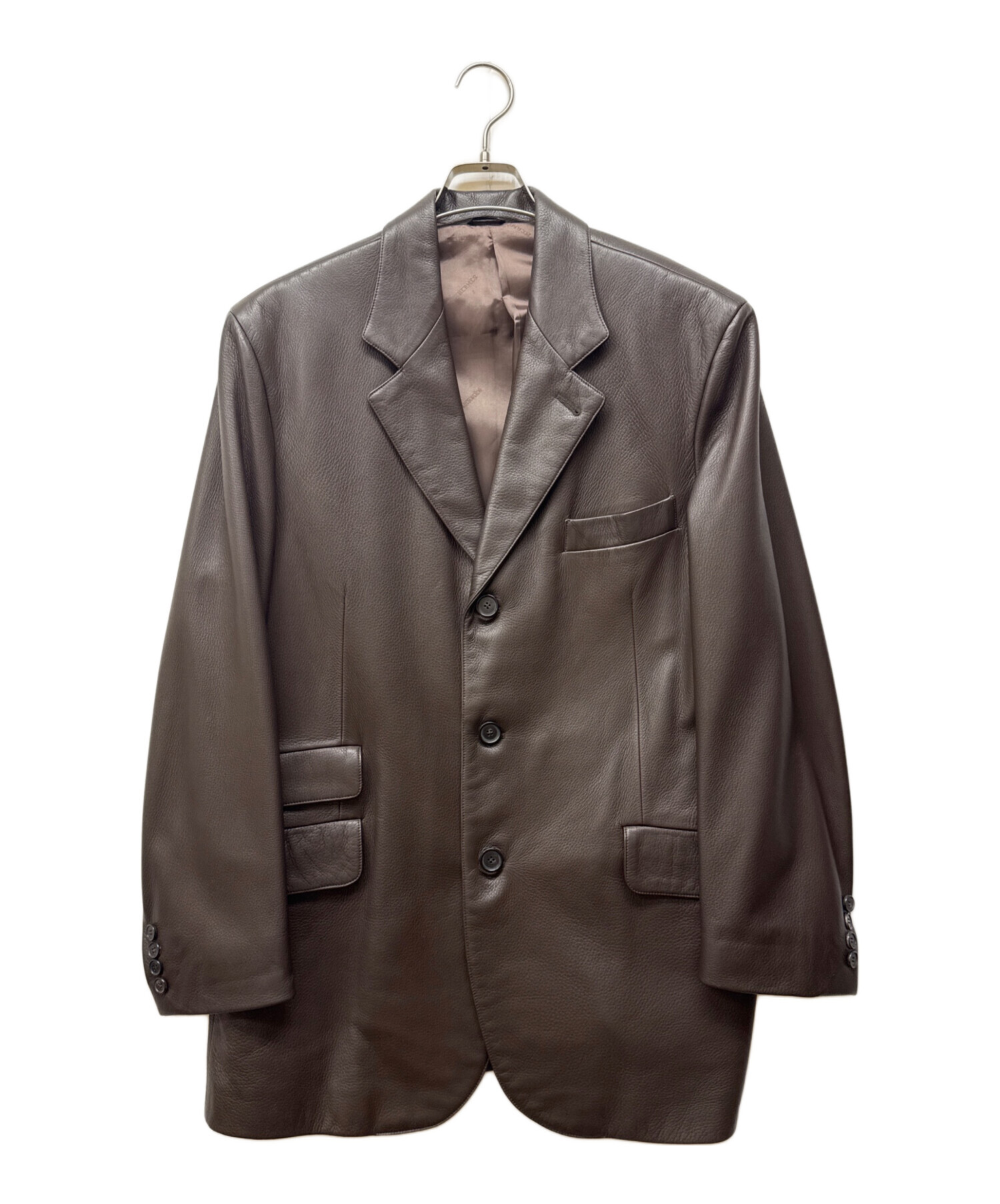 中古・古着通販】HERMES (エルメス) ディアスキンテーラードジャケット 