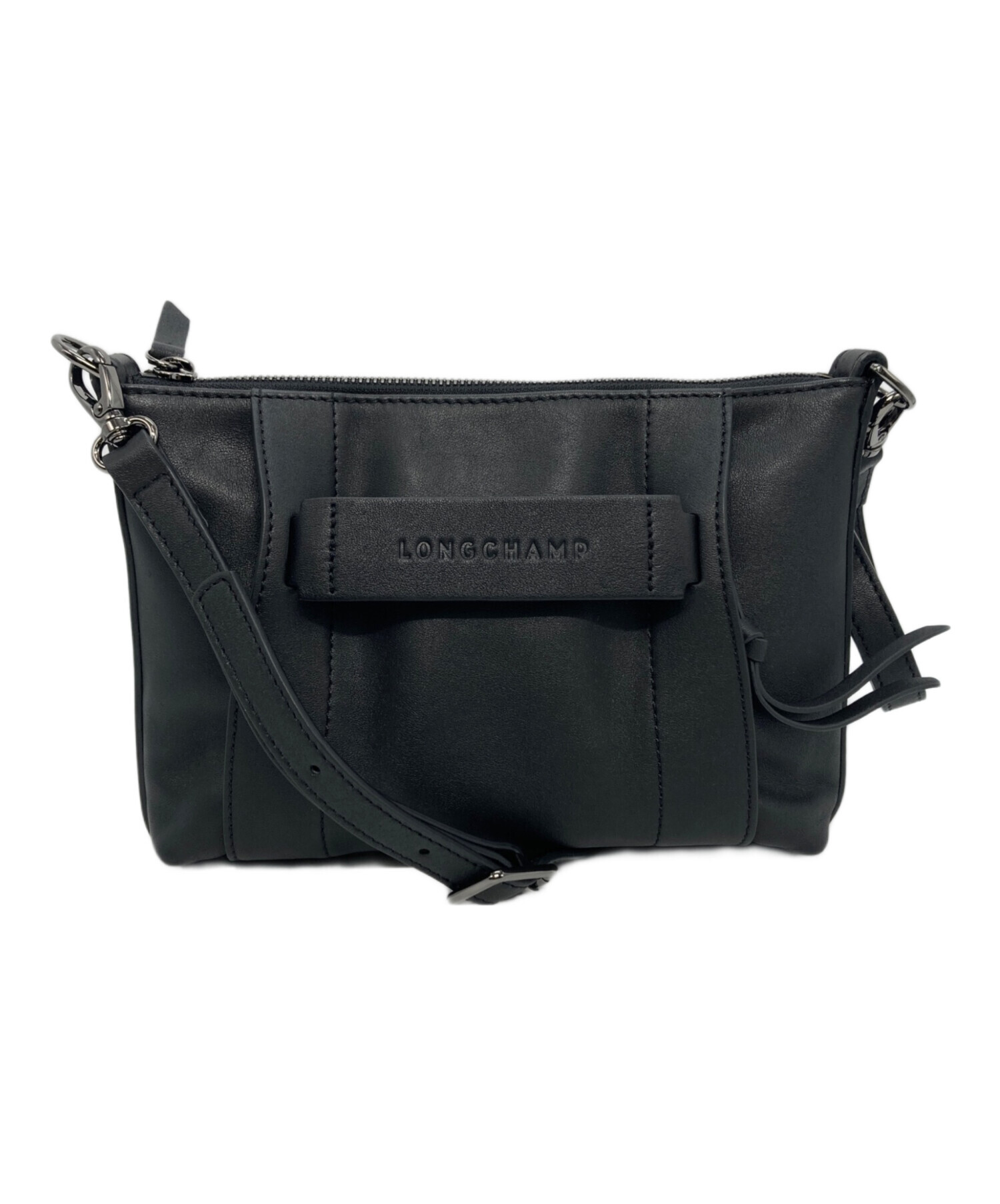 ⭐︎週末お値下げ実施中⭐︎LONGCHAMP 黒 3D リュック 中古・古着通販】LONGCHAMP (ロンシャン) 3Dクロスボディバッグ