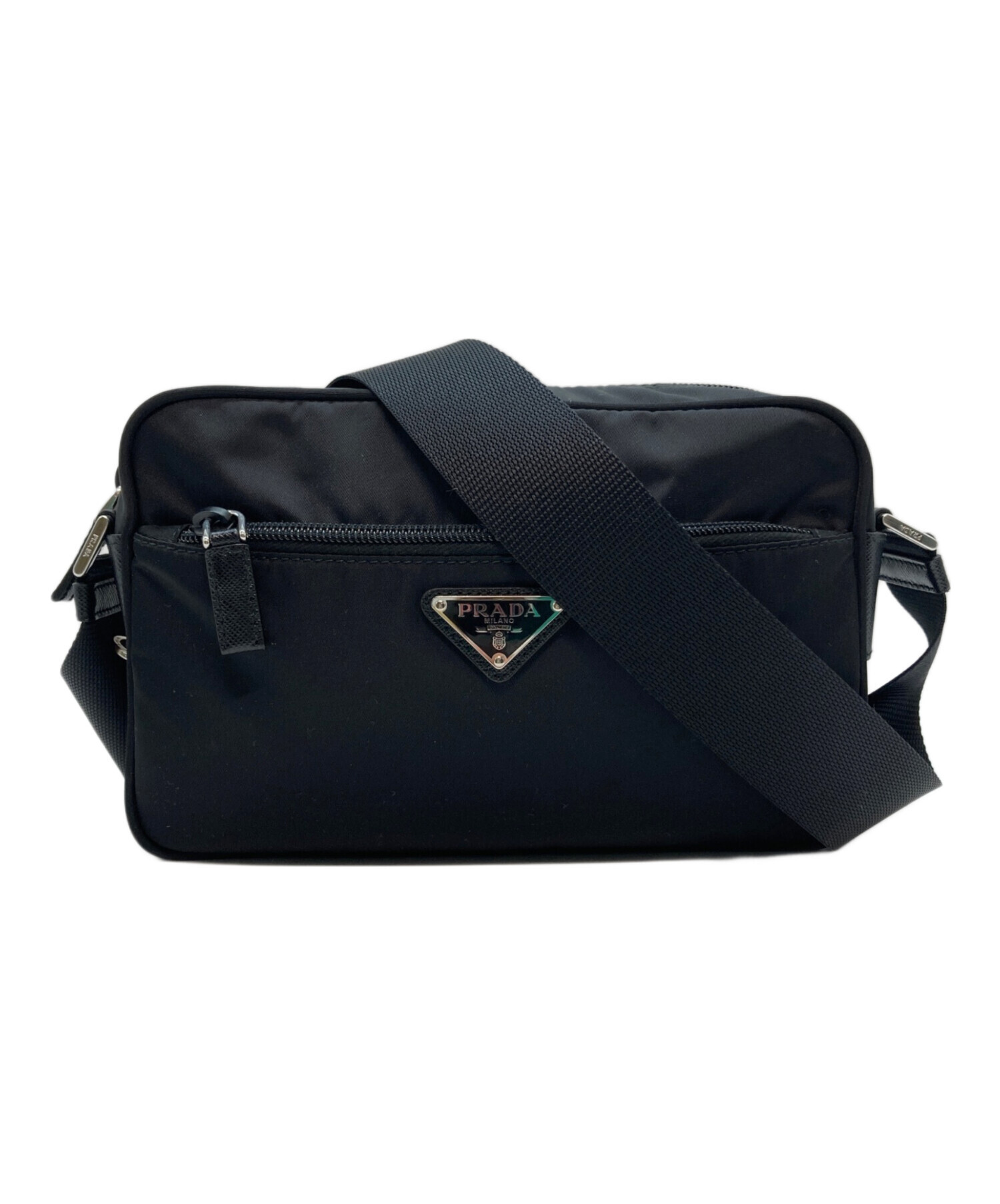 PRADA プラダ ショルダーバッグ  黒 【古着】【中古】【送料無料】 中古・古着通販】PRADA (プラダ) ショルダーバッグ ブラック｜ブランド