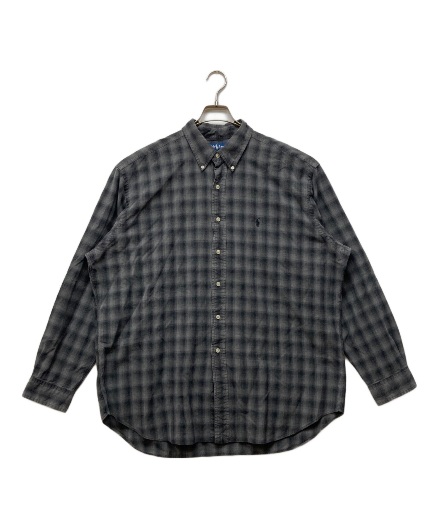 ウ*ー様 Ralph Lauren ラルフ オンブレーチェック シルクコットン 中古・古着通販】RALPH LAUREN (ラルフローレン) BLAKE コットンシルク