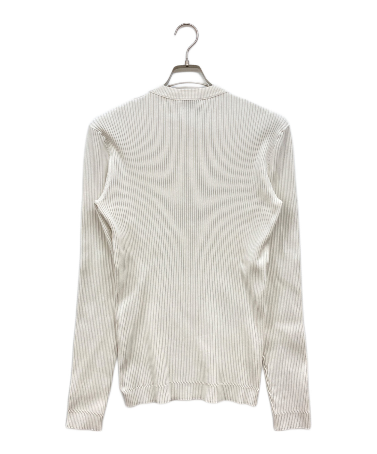 ち*ち様 DIESEL ホワイト 長袖ニット中古 中古・古着通販】DIESEL (ディーゼル) Dジップリブニット ホワイト