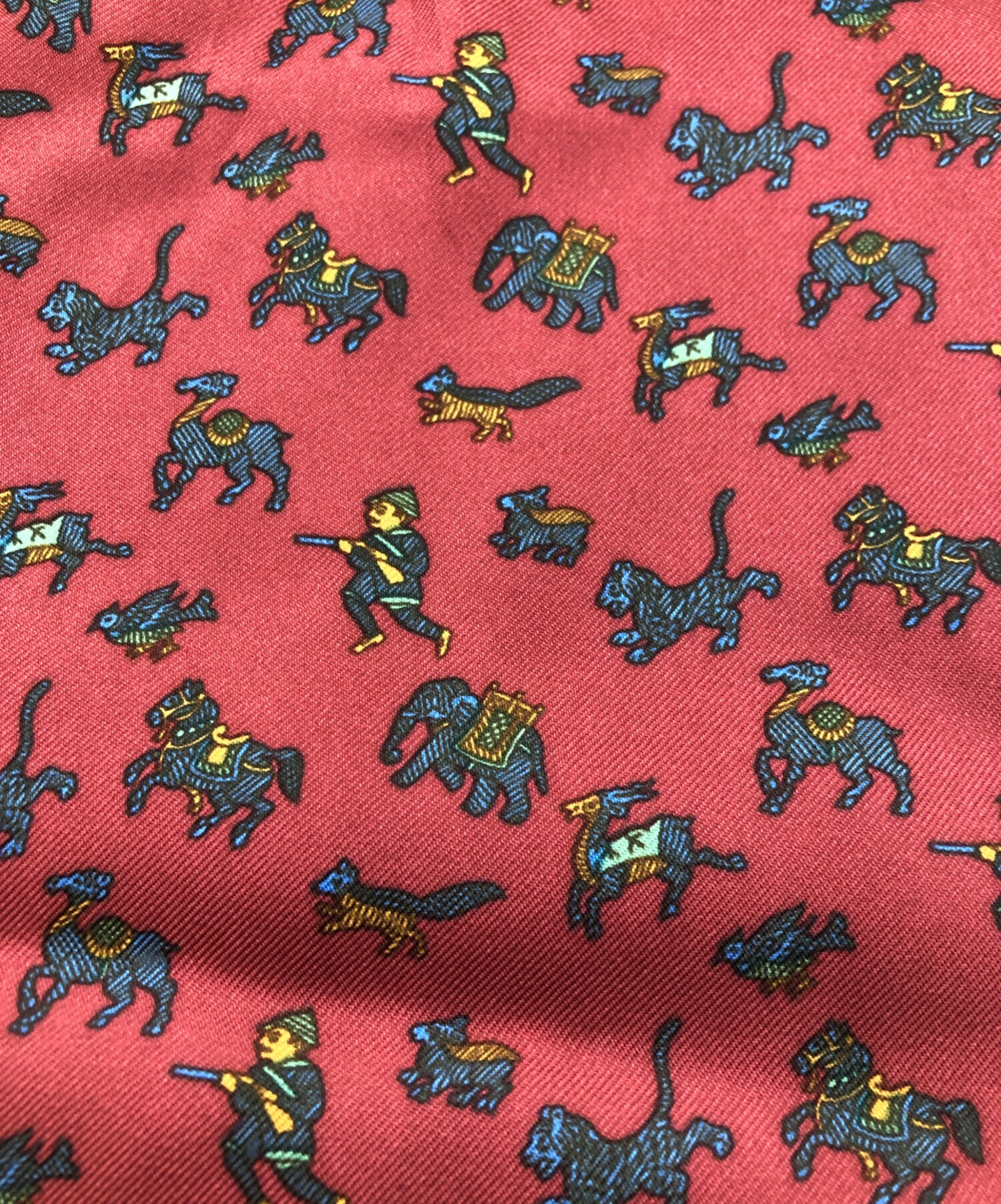 中古・古着通販】HERMES (エルメス) シルクスカーフ レッド｜ブランド