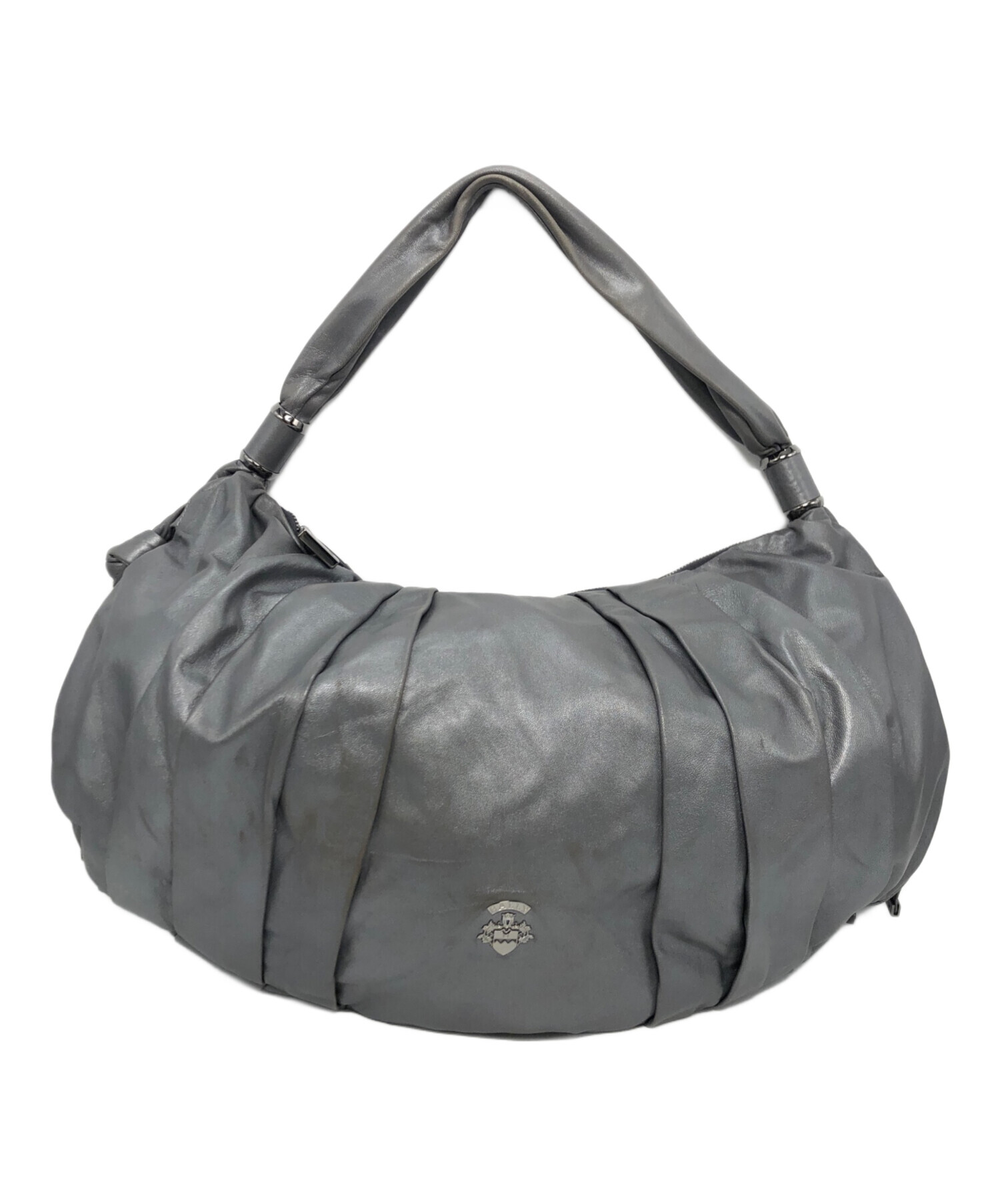 バリー ワンショルダーバッグ ブラック レザー 中古 中古・古着通販】BALLY (バリー) ワンショルダーバッグ グレー
