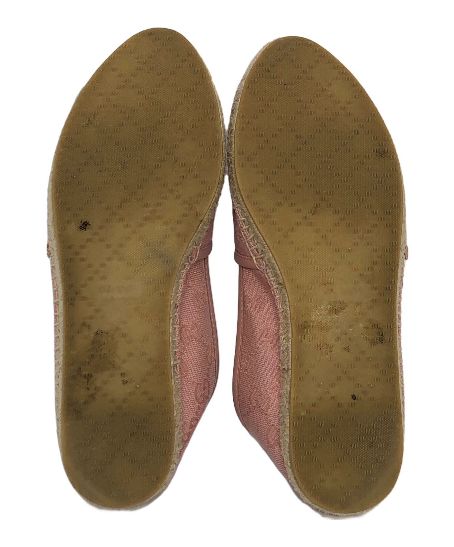 中古・古着通販】GUCCI (グッチ) GGキャンバス エスパドリーユ ピンク