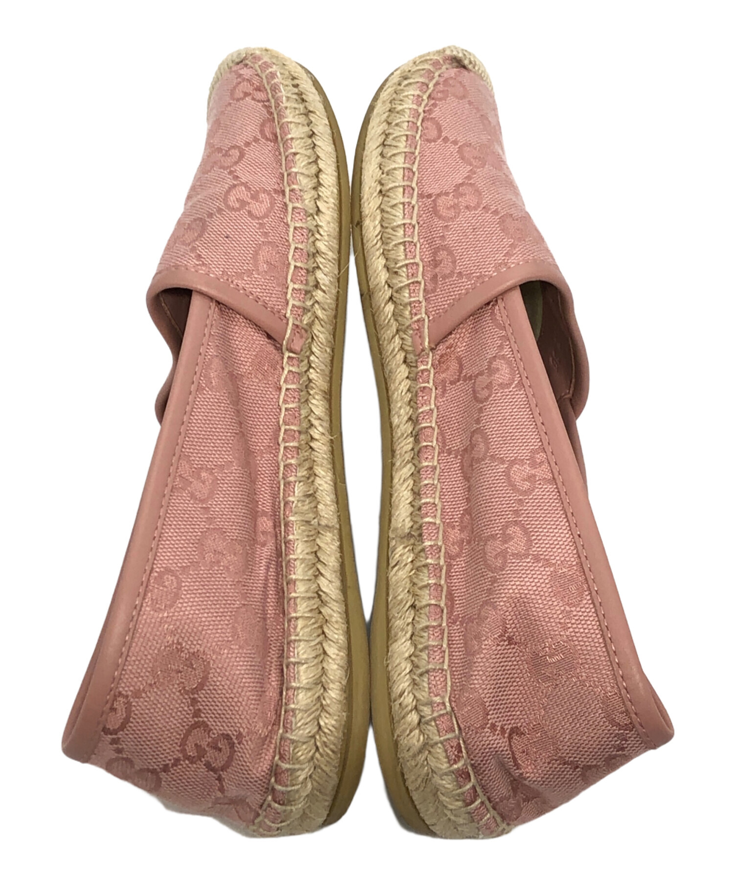 GUCCI GG キャンバス エスパドリーユ 24.5 中古・古着通販】GUCCI (グッチ) GGキャンバス エスパドリーユ ピンク