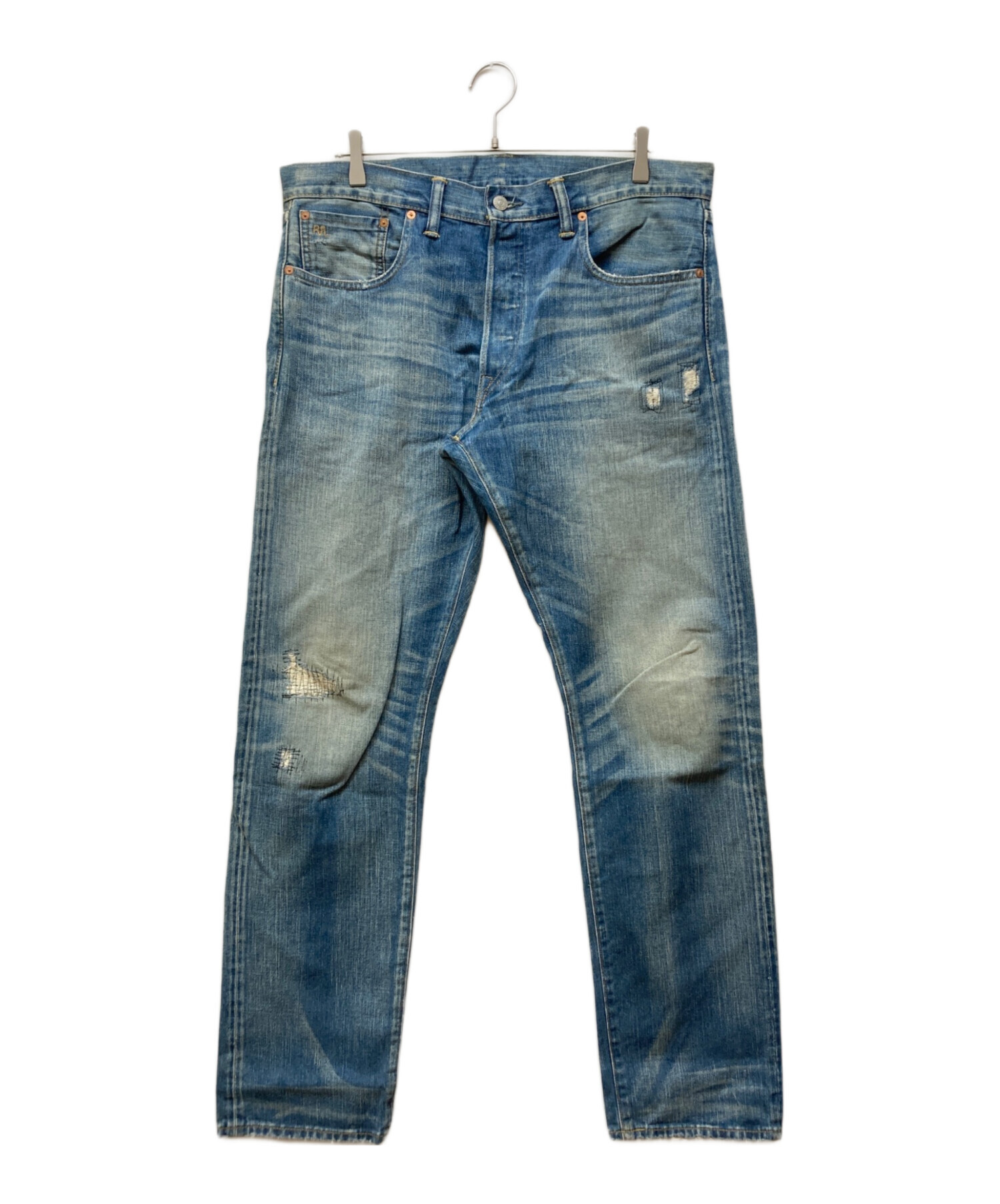 中古・古着通販】RRL (ダブルアールエル) リペア加工デニムパンツ