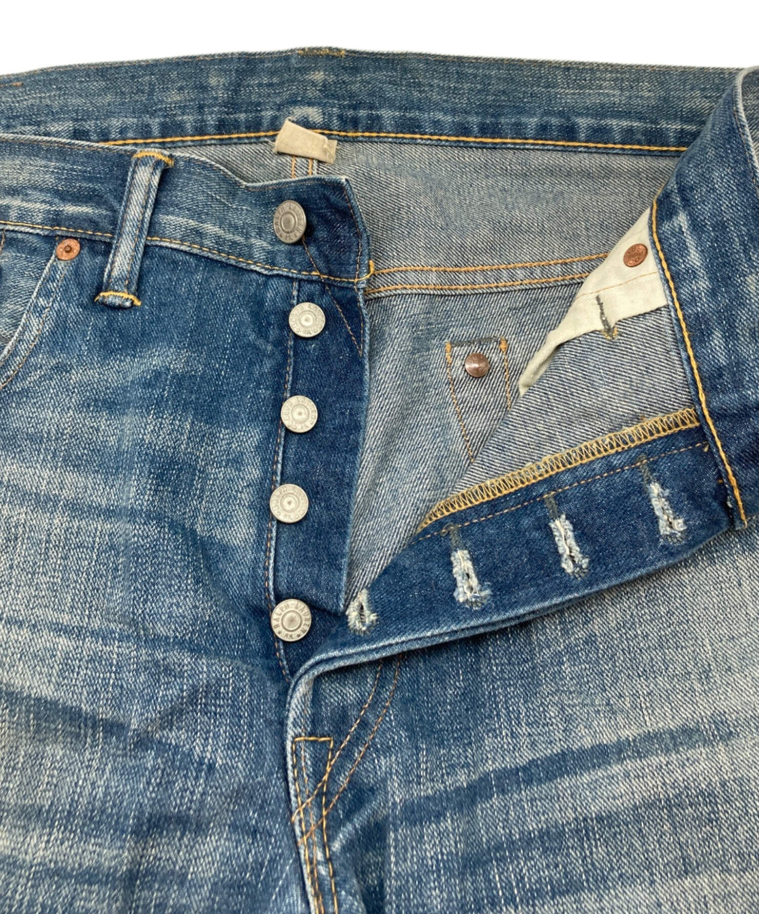 中古・古着通販】RRL (ダブルアールエル) リペア加工デニムパンツ
