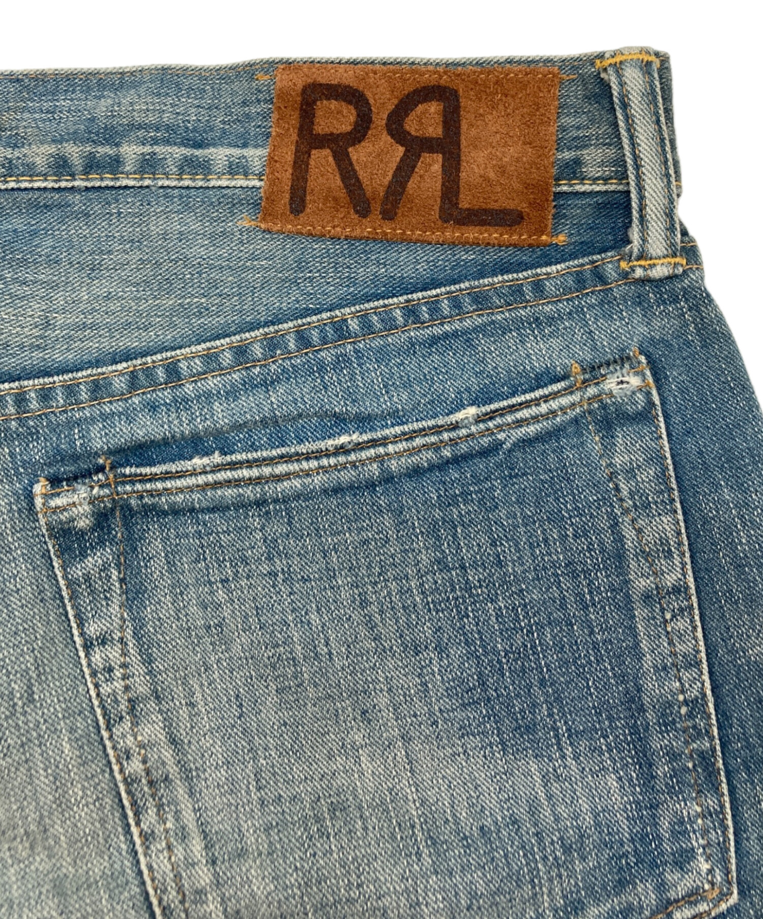 中古・古着通販】RRL (ダブルアールエル) リペア加工デニムパンツ