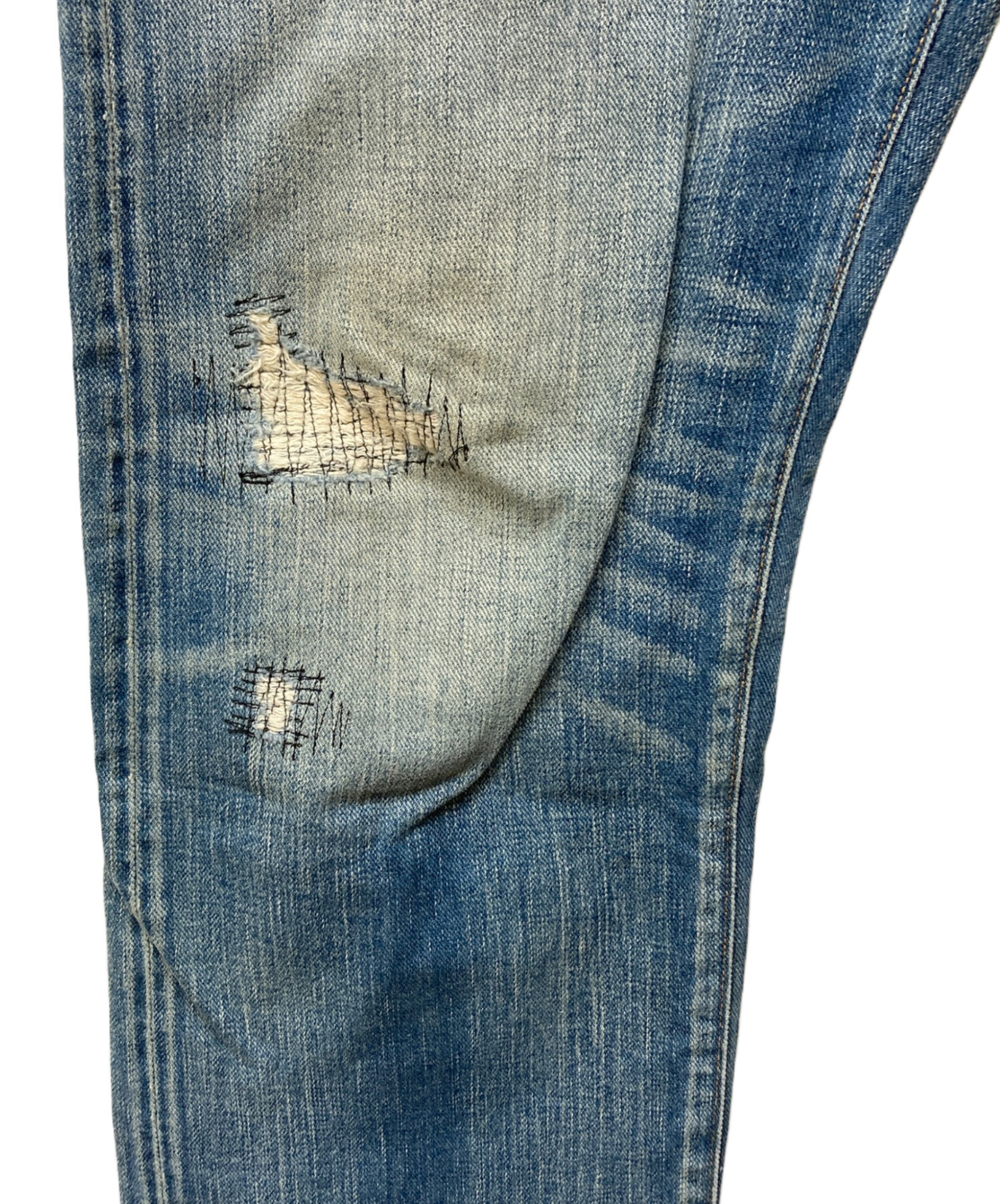 中古・古着通販】RRL (ダブルアールエル) リペア加工デニムパンツ