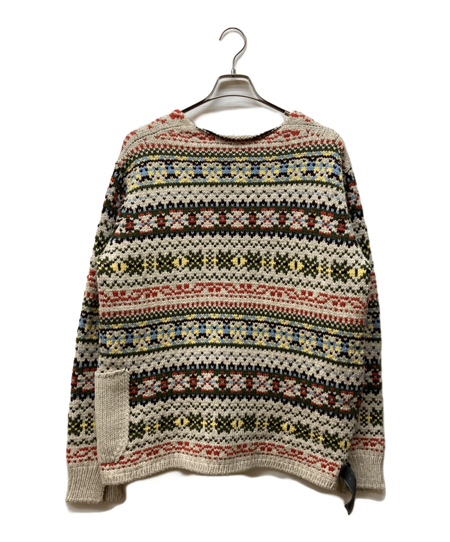 【名作】SUNSEA ノルディックセーター 中古・古着通販】SUNSEA (サンシー) vネックノルディックニット