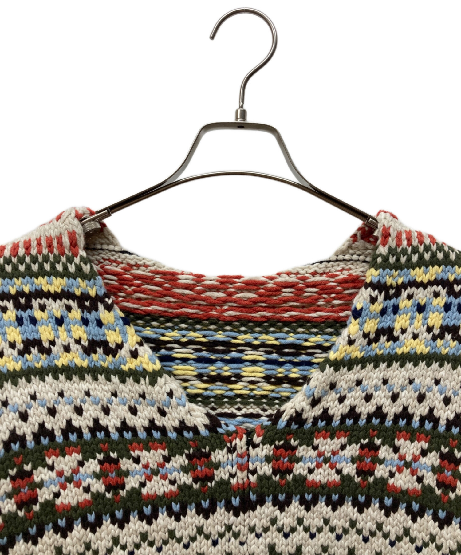 【名作】SUNSEA ノルディックセーター 中古・古着通販】SUNSEA (サンシー) vネックノルディックニット