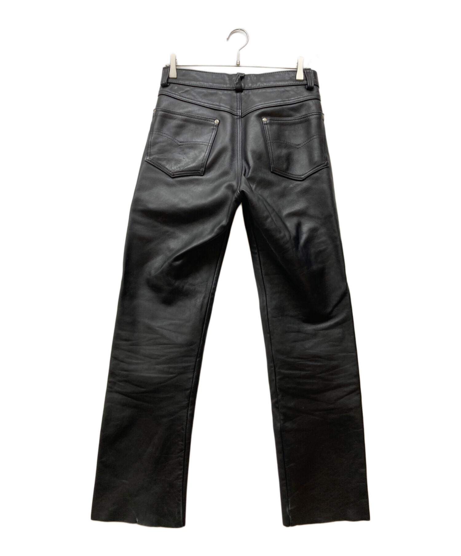 中古・古着通販】Schott (ショット) レザーパンツ ブラック サイズ:30