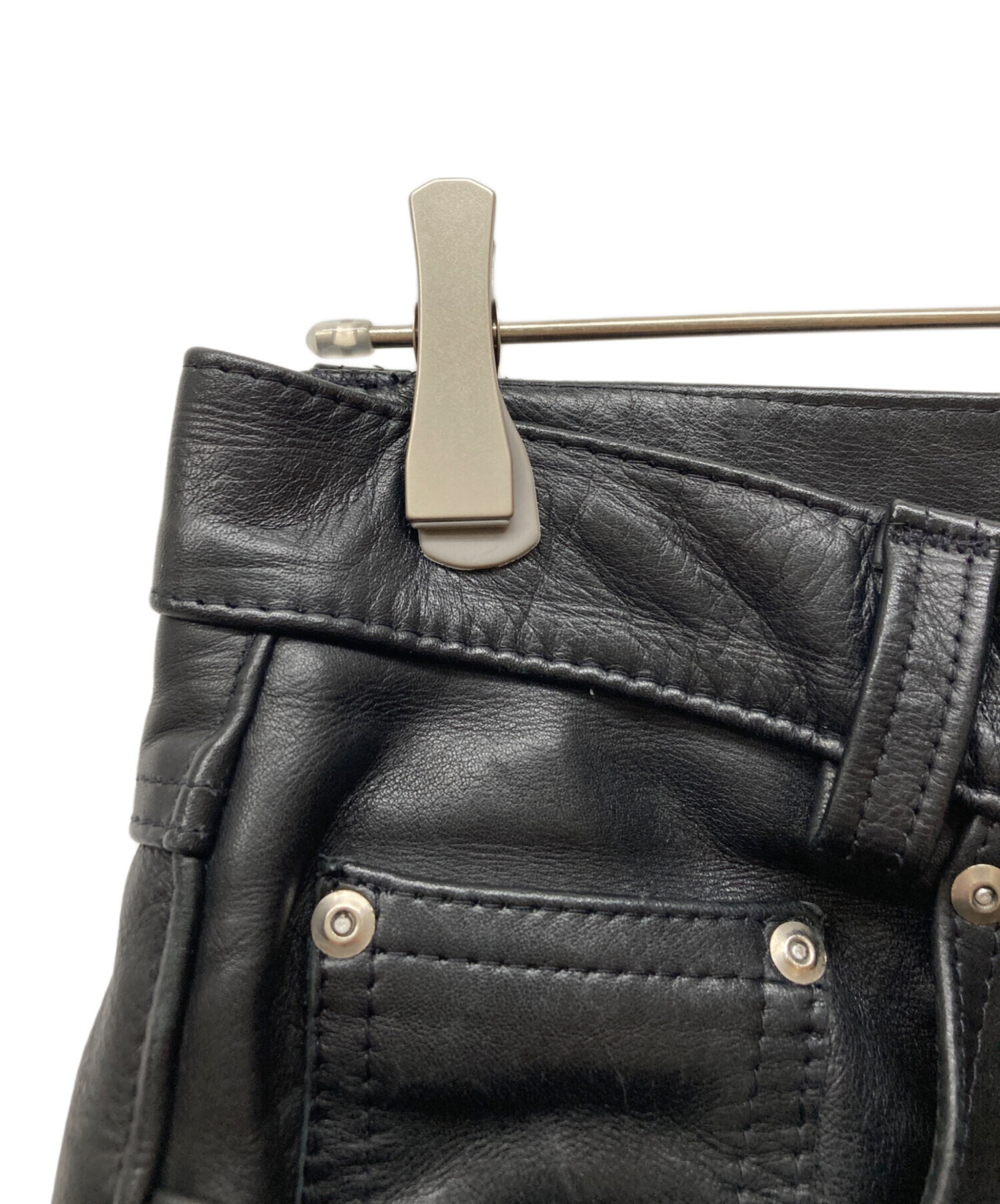 SCHOTT ショット　レザーパンツ　ブラック 30 中古・古着通販】Schott (ショット) レザーパンツ ブラック サイズ:30