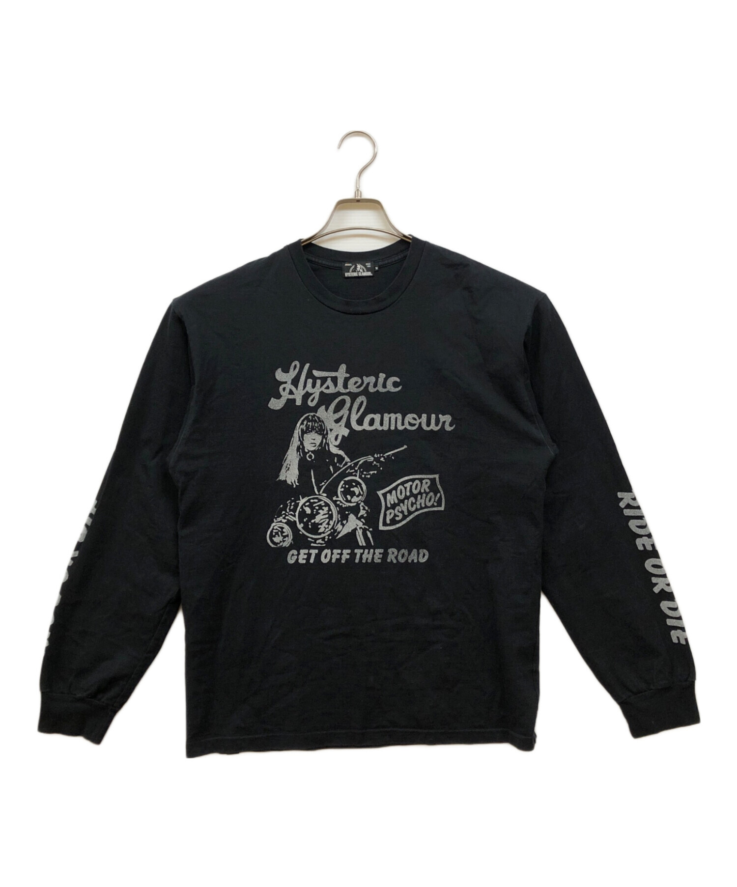 HYSTERIC GLAMOUR ロングスリーブカットソー ブラック 中古・古着通販】Hysteric Glamour (ヒステリックグラマー) ロング