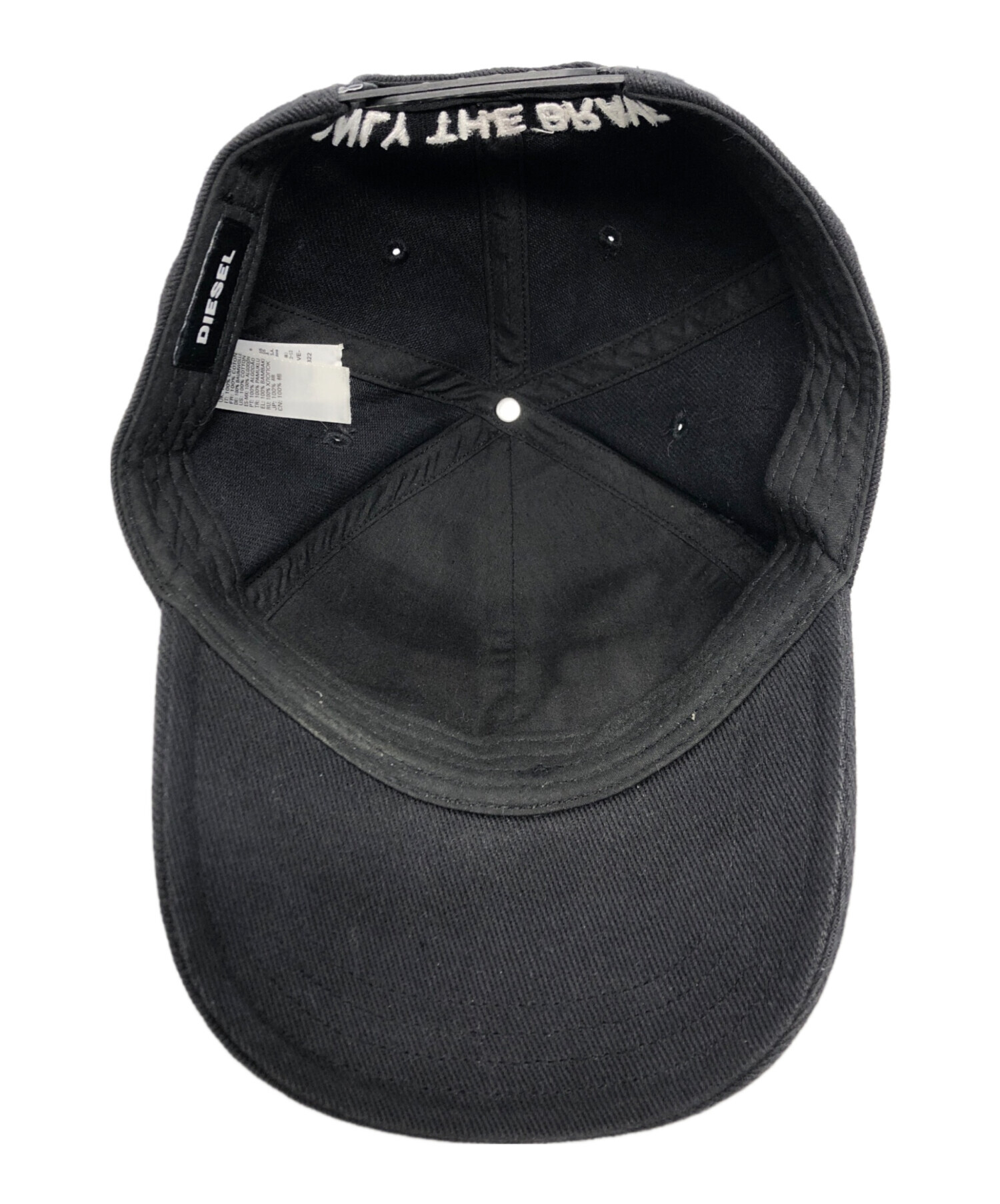【良デザイン】DIESEL ブラック キャップ 古着 Dロゴ 中古・古着通販】DIESEL (ディーゼル) ロゴキャップ ブラック